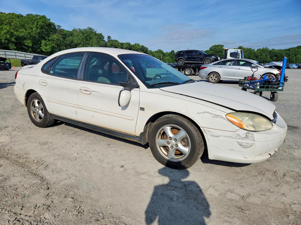 2003 Ford Taurus Ses White vin: 1FAFP55SX3A105713