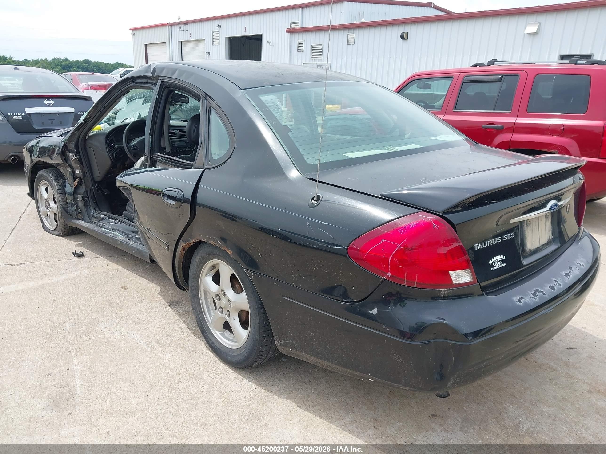 2003 Ford Taurus Ses Black vin: 1FAFP55SX3A196272