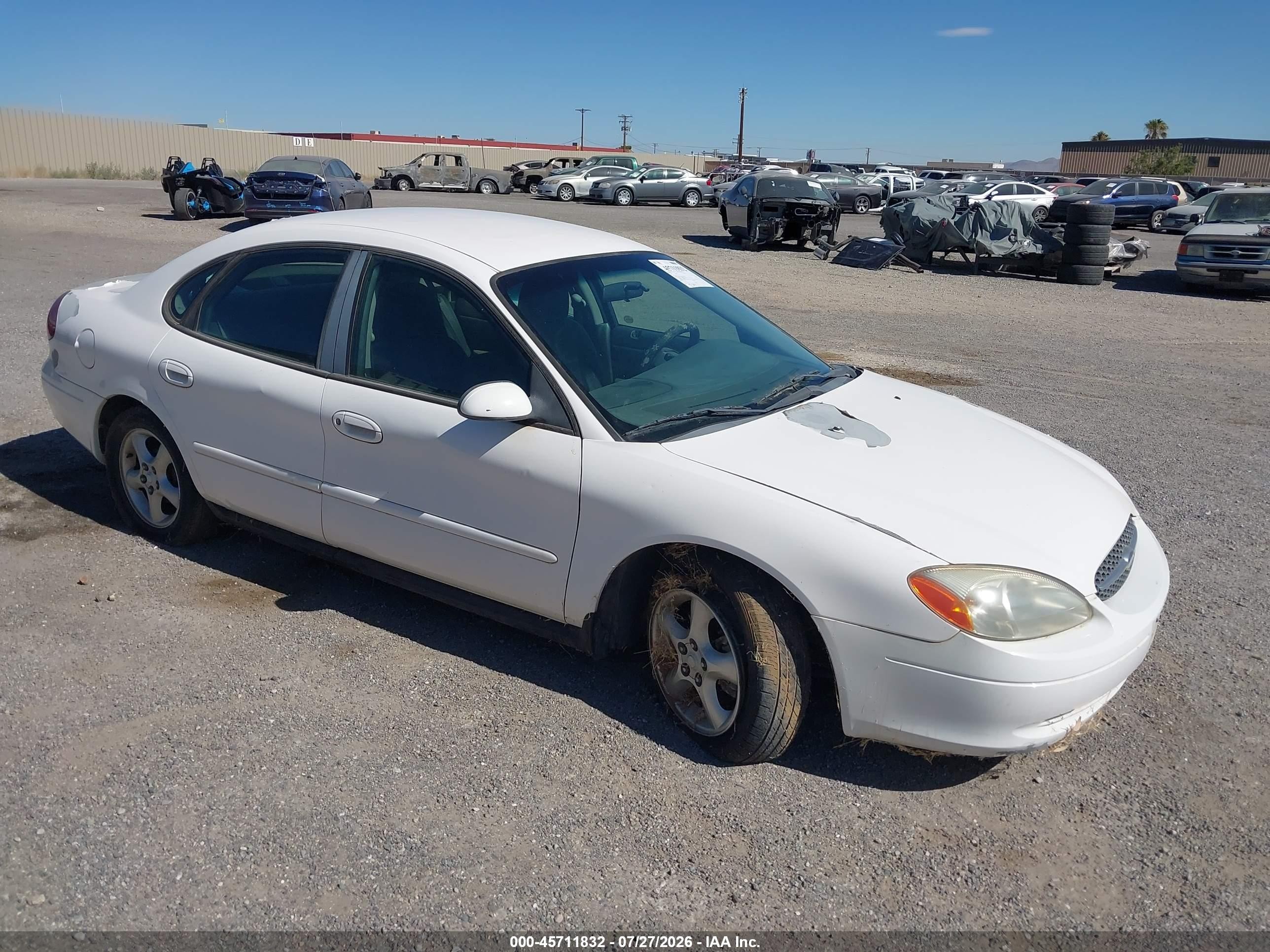 2001 Ford Taurus Ses White vin: 1FAFP55U01G114917