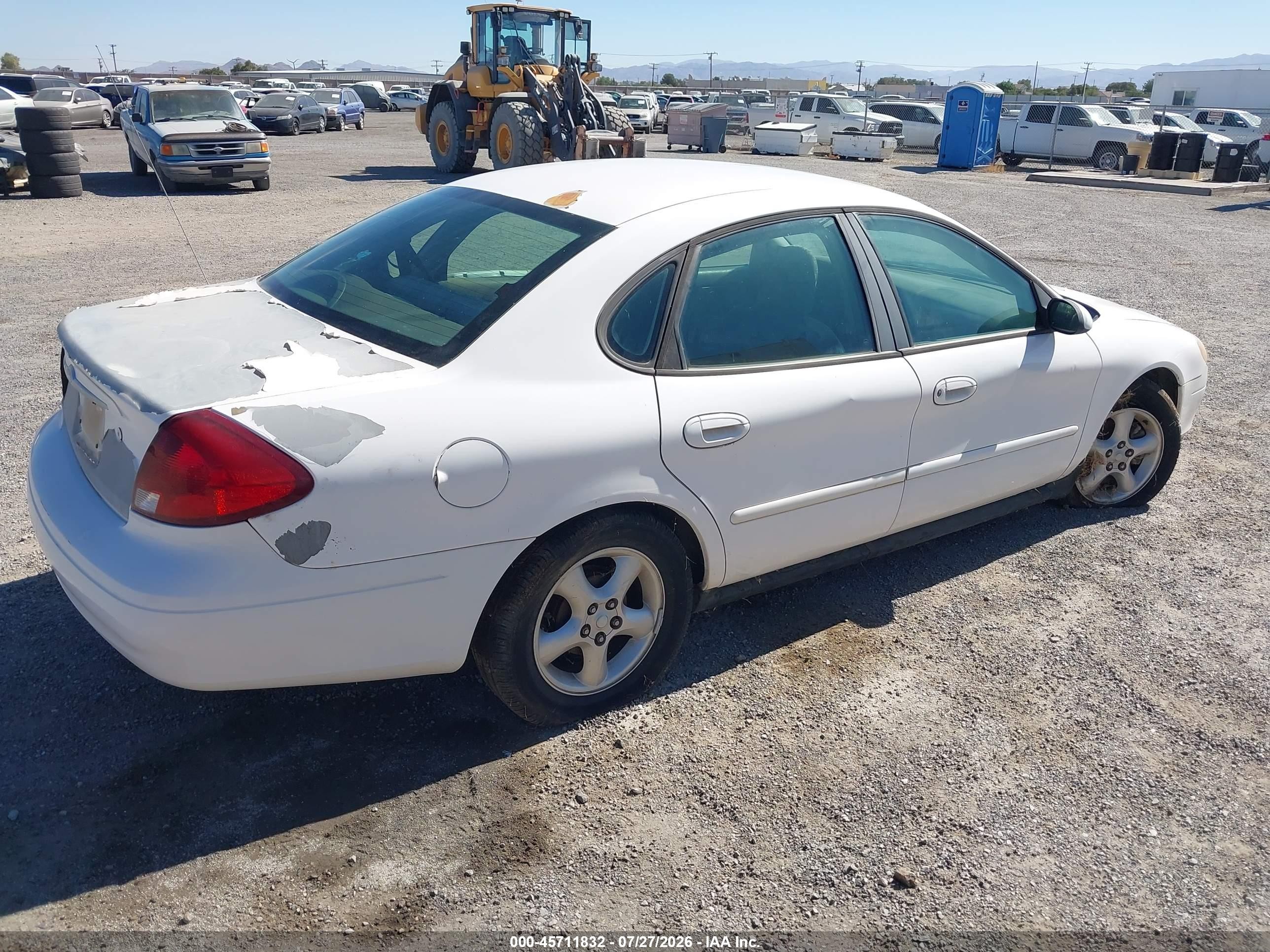 2001 Ford Taurus Ses White vin: 1FAFP55U01G114917
