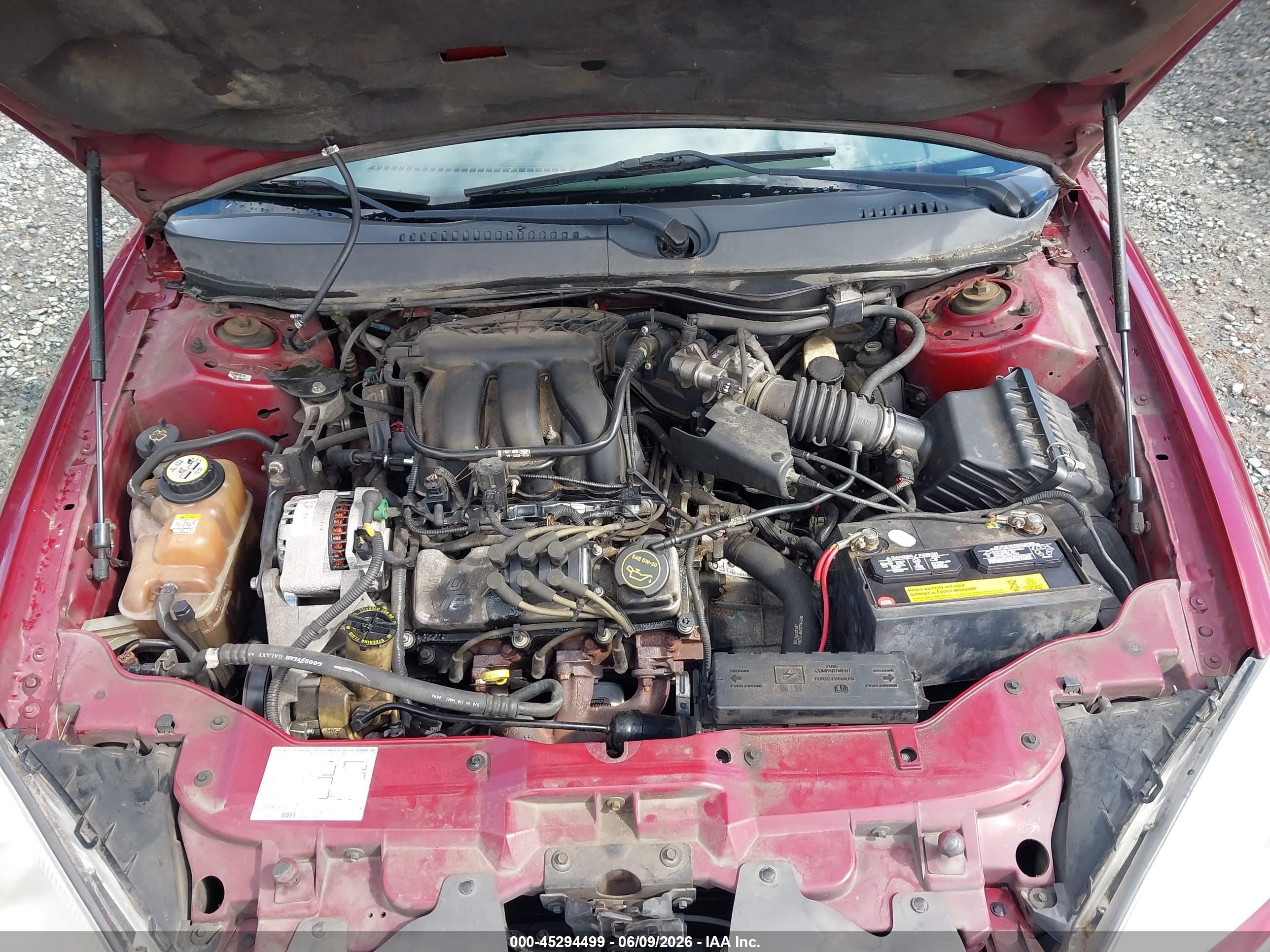 2004 Ford Taurus Ses Темно-бордовый vin: 1FAFP55U14G163354