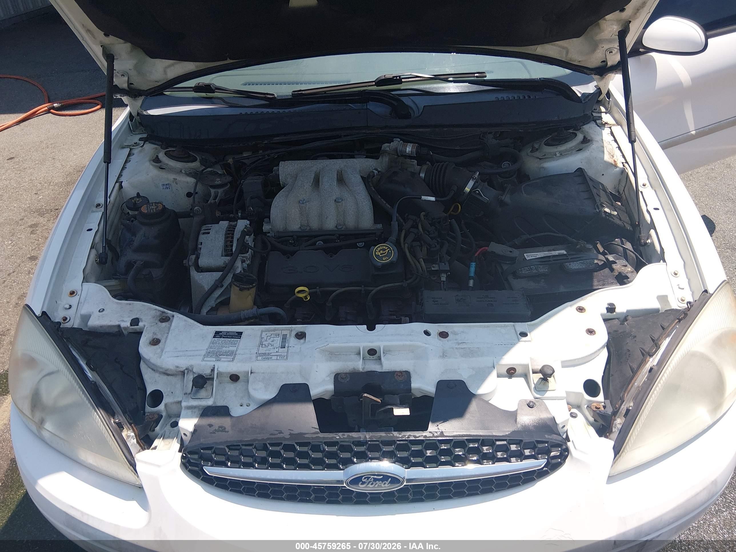 2000 Ford Taurus Ses White vin: 1FAFP55U1YA245495