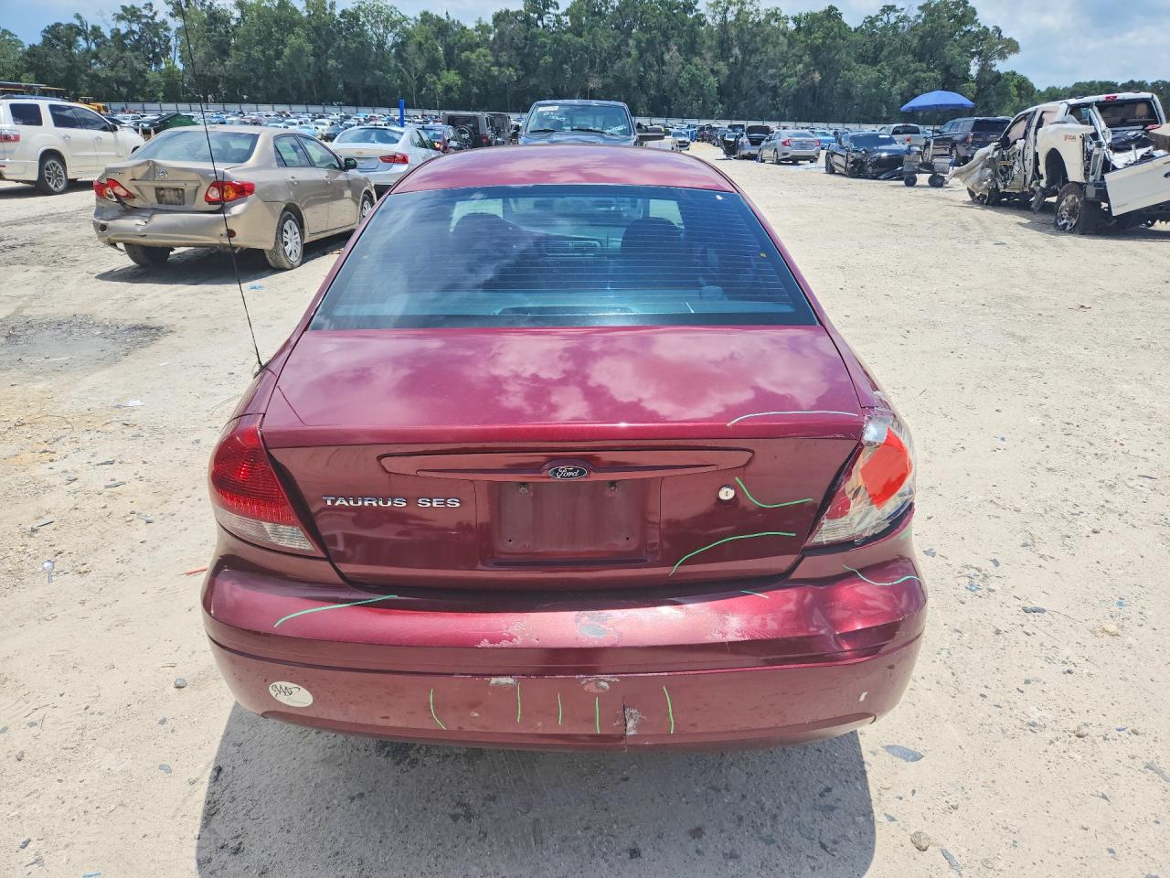 2004 Ford Taurus Ses Burgundy vin: 1FAFP55U24A178397