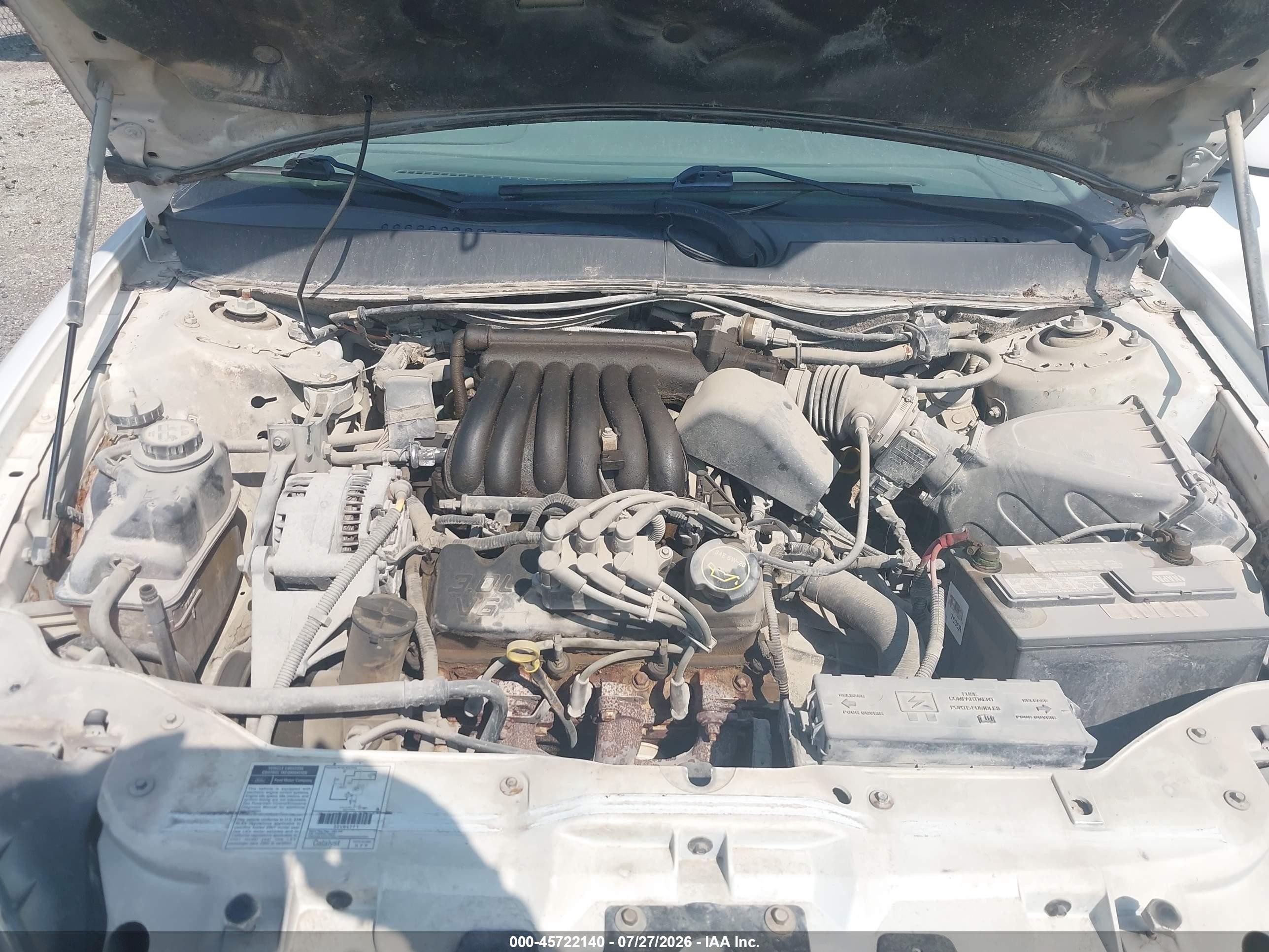 2001 Ford Taurus Ses White vin: 1FAFP55U41G210470