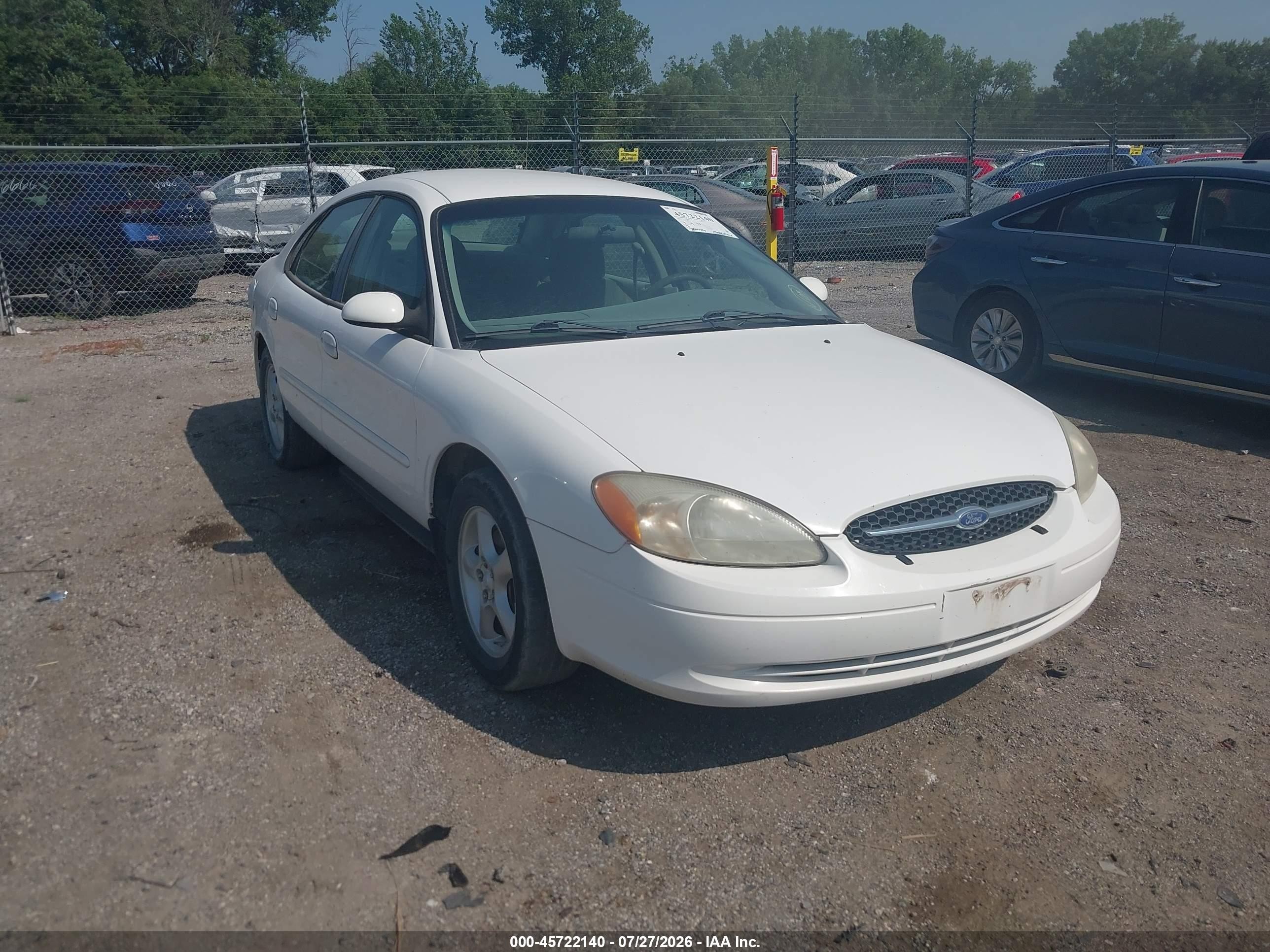 2001 Ford Taurus Ses White vin: 1FAFP55U41G210470