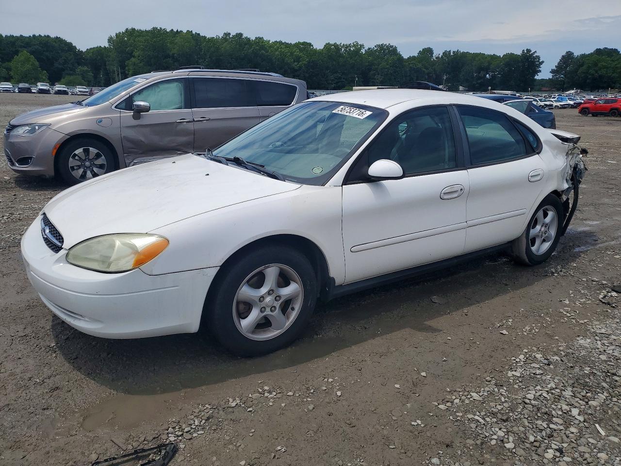 2001 Ford Taurus Ses White vin: 1FAFP55U41G283077