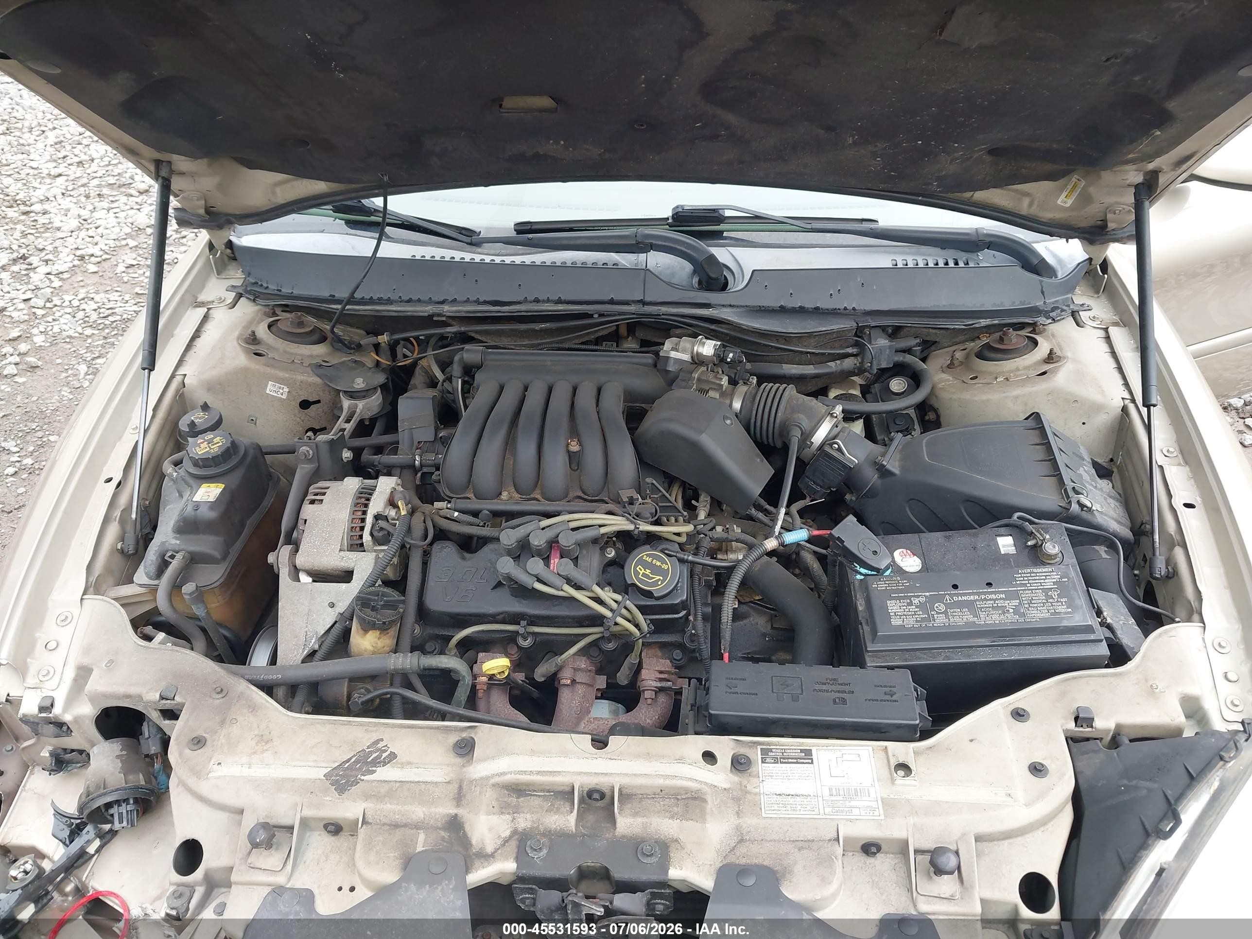 2001 Ford Taurus Ses Beige vin: 1FAFP55U51A284550