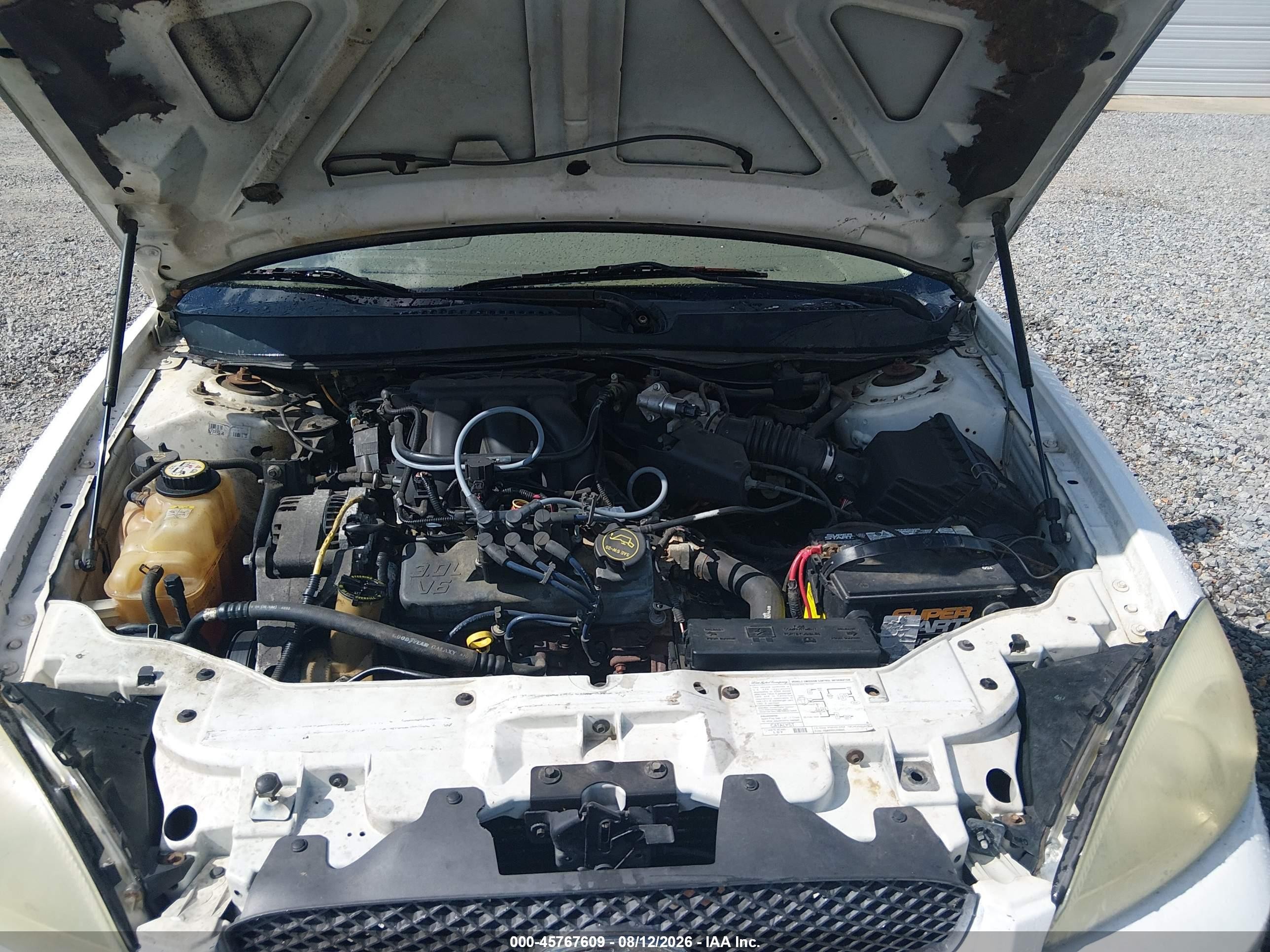2004 Ford Taurus Ses White vin: 1FAFP55U84A151348
