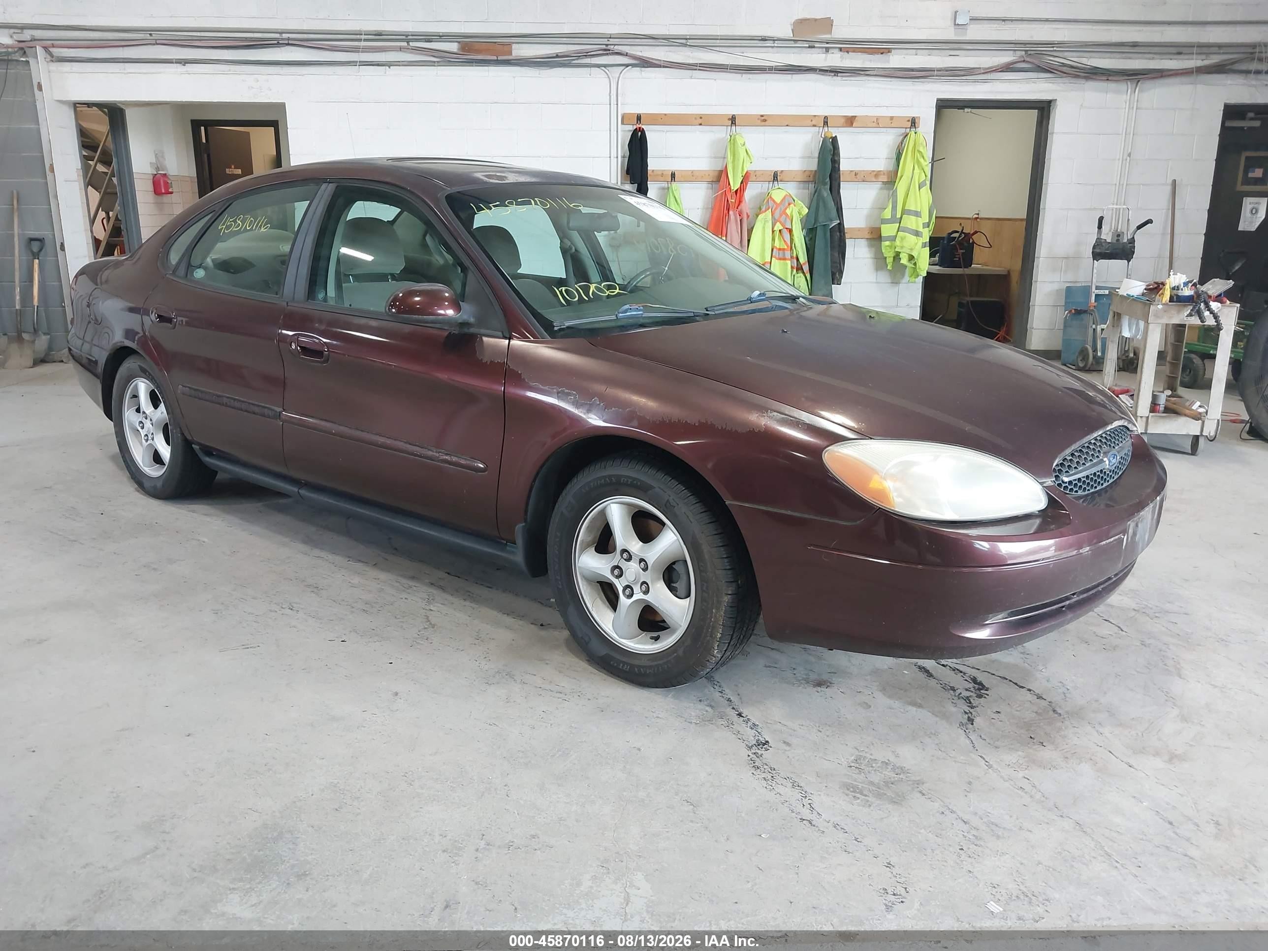 2001 Ford Taurus Ses Burgundy vin: 1FAFP55U91A165223