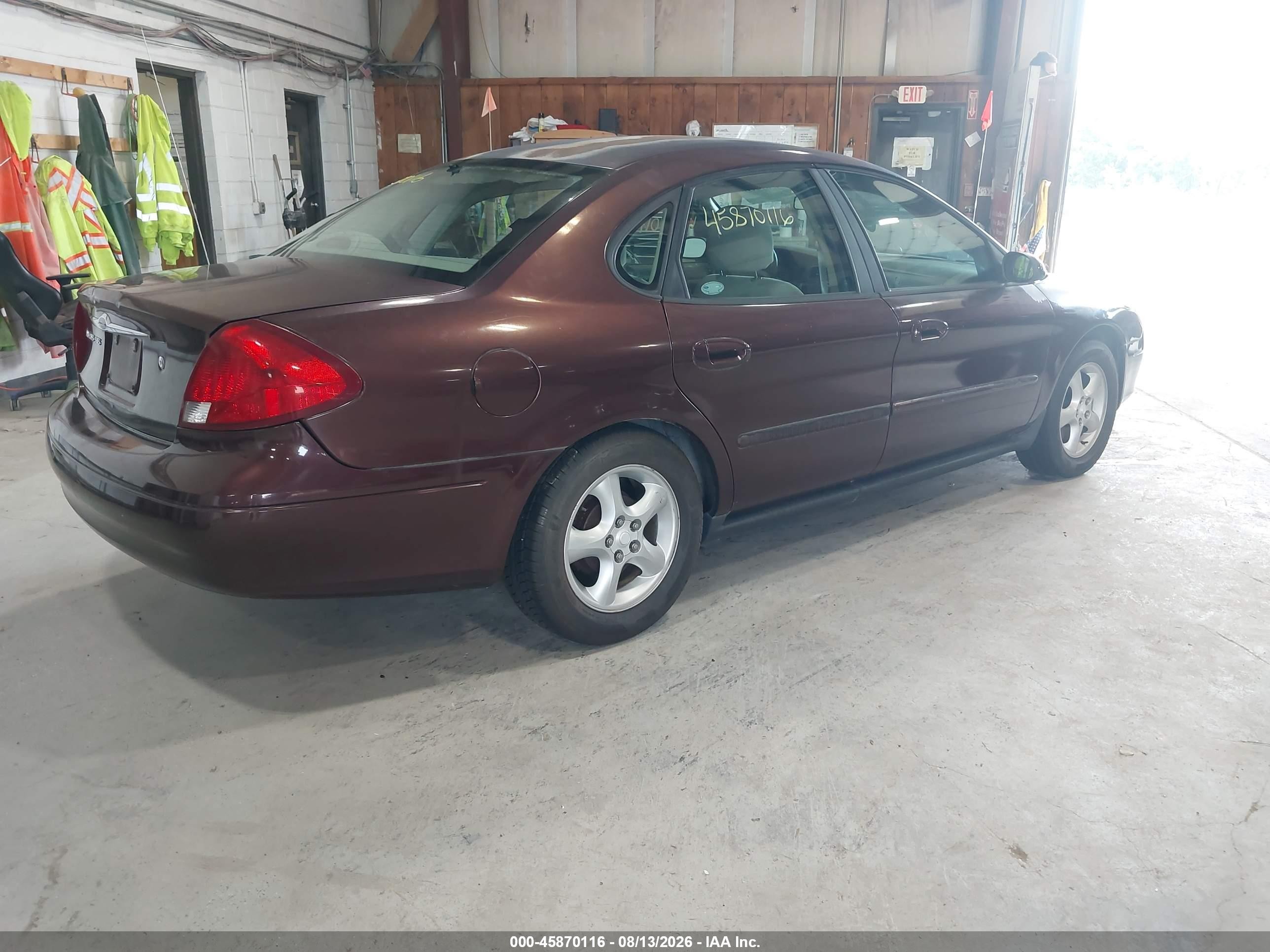 2001 Ford Taurus Ses Бордовый vin: 1FAFP55U91A165223