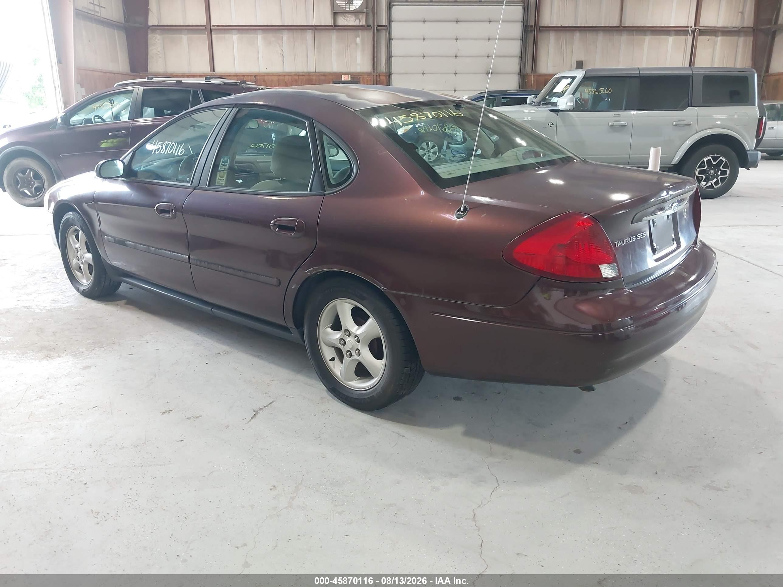 2001 Ford Taurus Ses Бордовый vin: 1FAFP55U91A165223