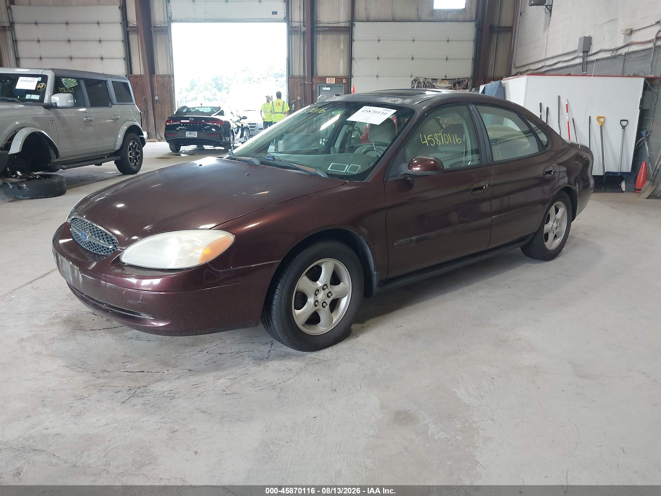 2001 Ford Taurus Ses Бордовый vin: 1FAFP55U91A165223