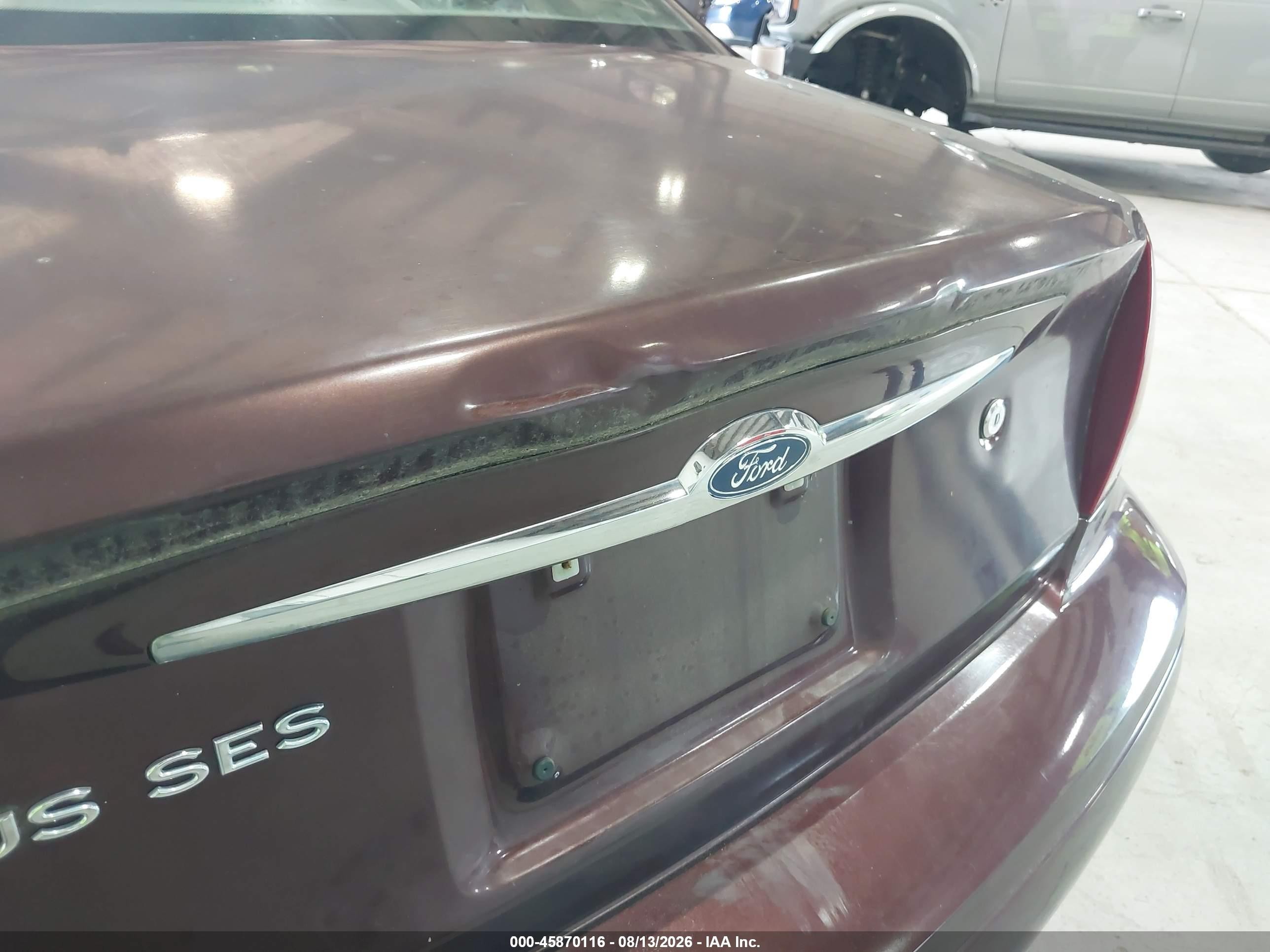 2001 Ford Taurus Ses Бордовый vin: 1FAFP55U91A165223
