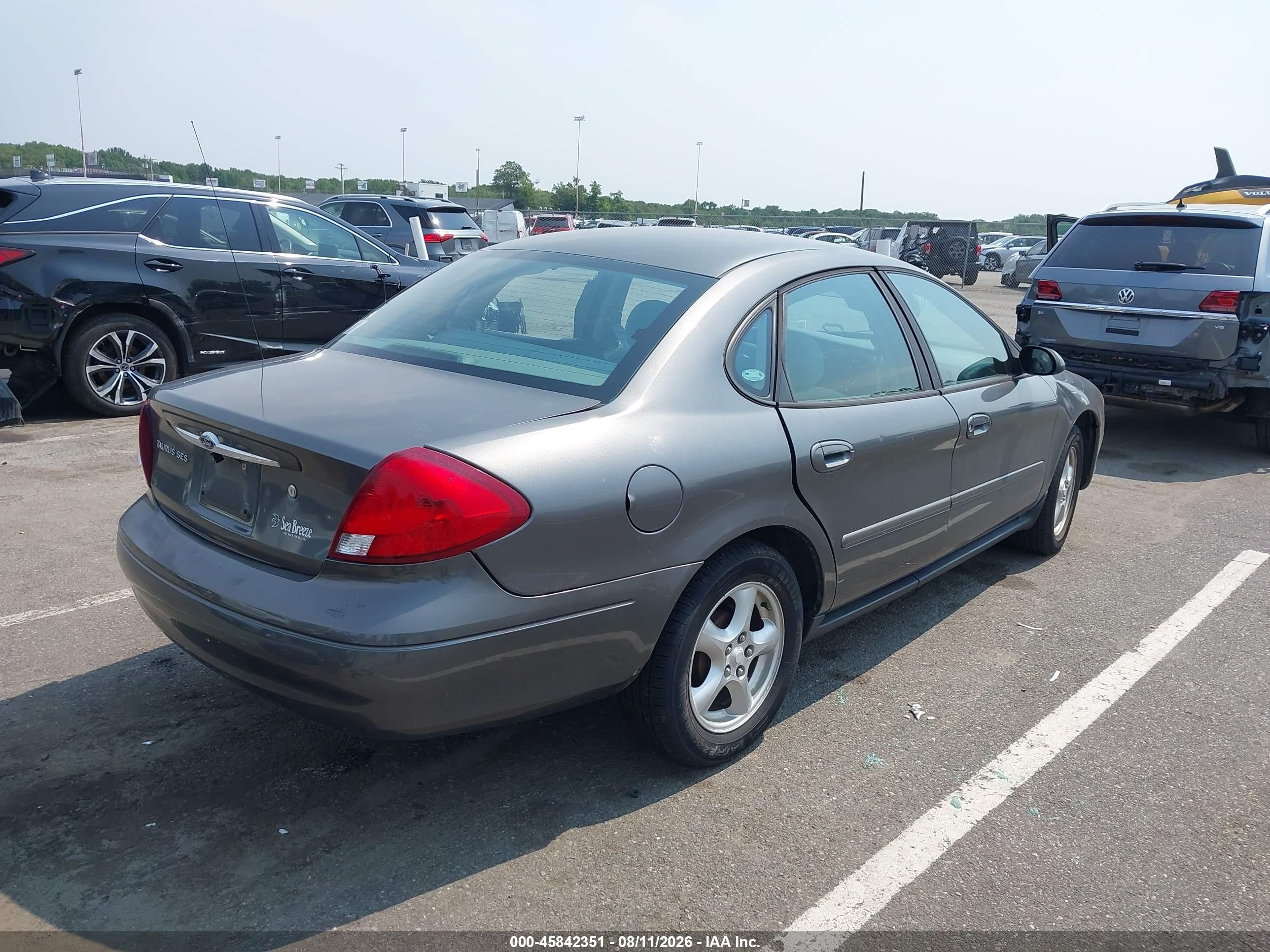 2002 Ford Taurus Ses Deluxe/ses Standard Gray vin: 1FAFP55UX2G183891