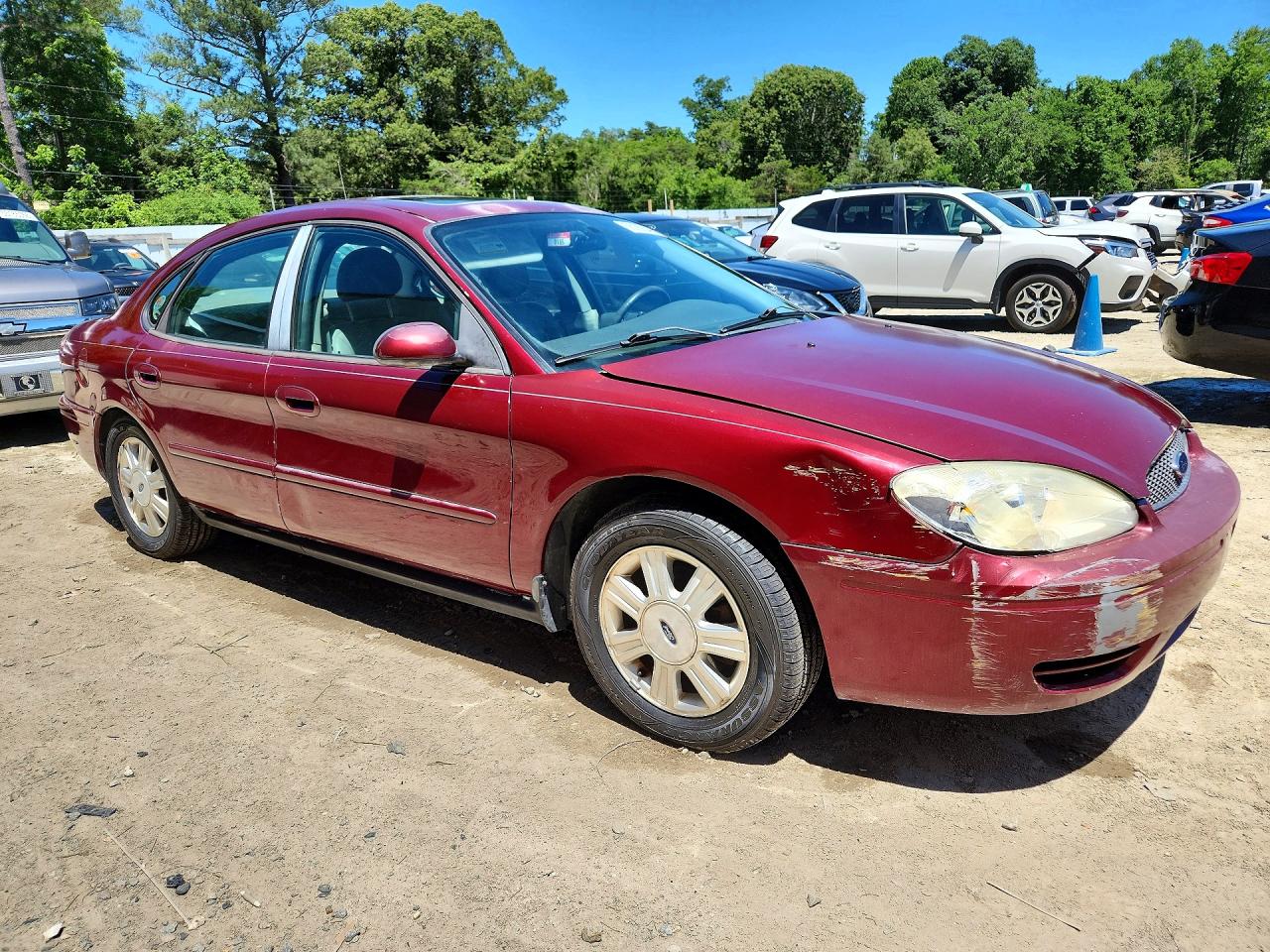 2005 Ford Taurus Sel Red vin: 1FAFP56275A277635
