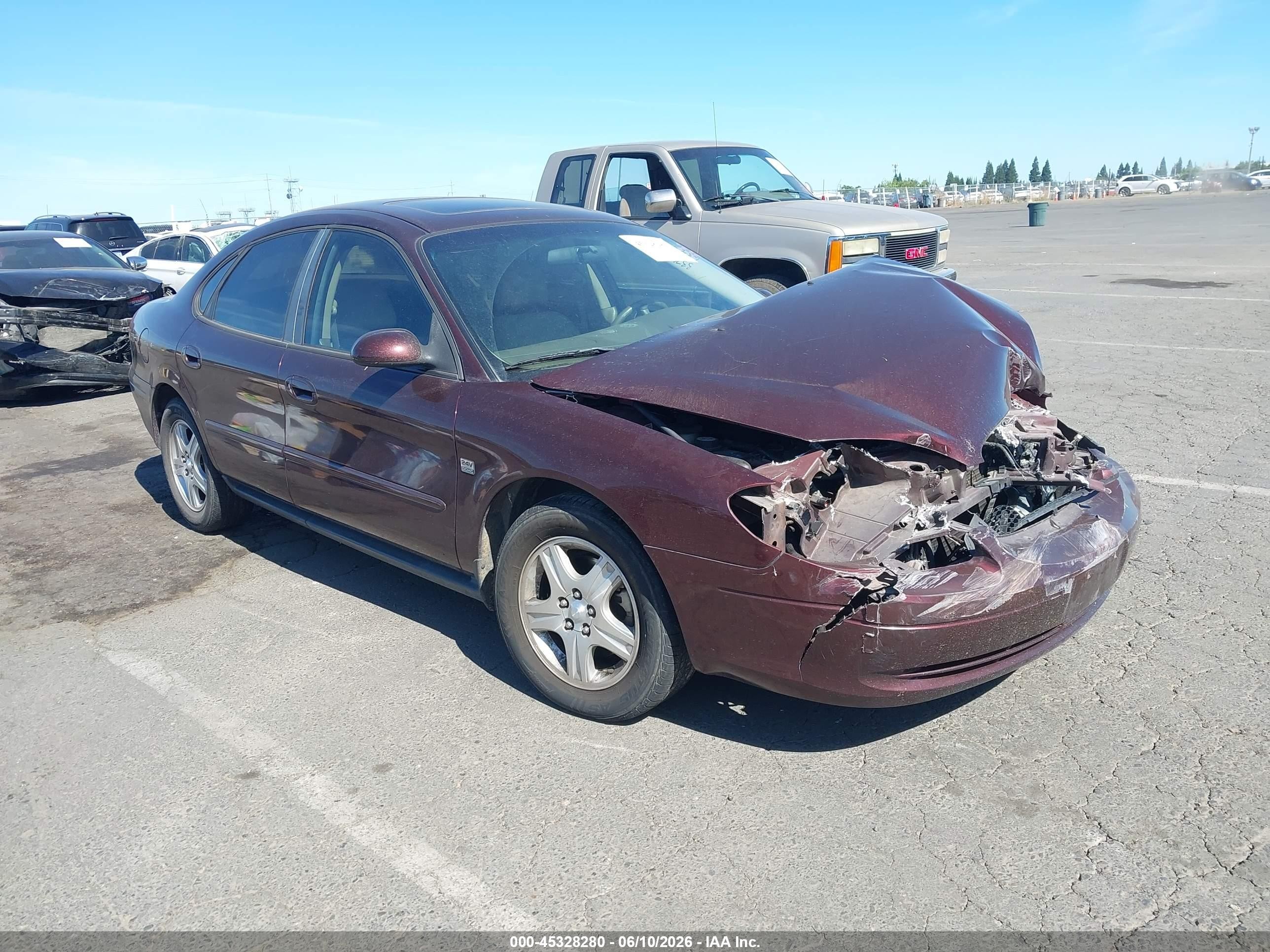 2001 Ford Taurus Sel Red vin: 1FAFP56S01A236869