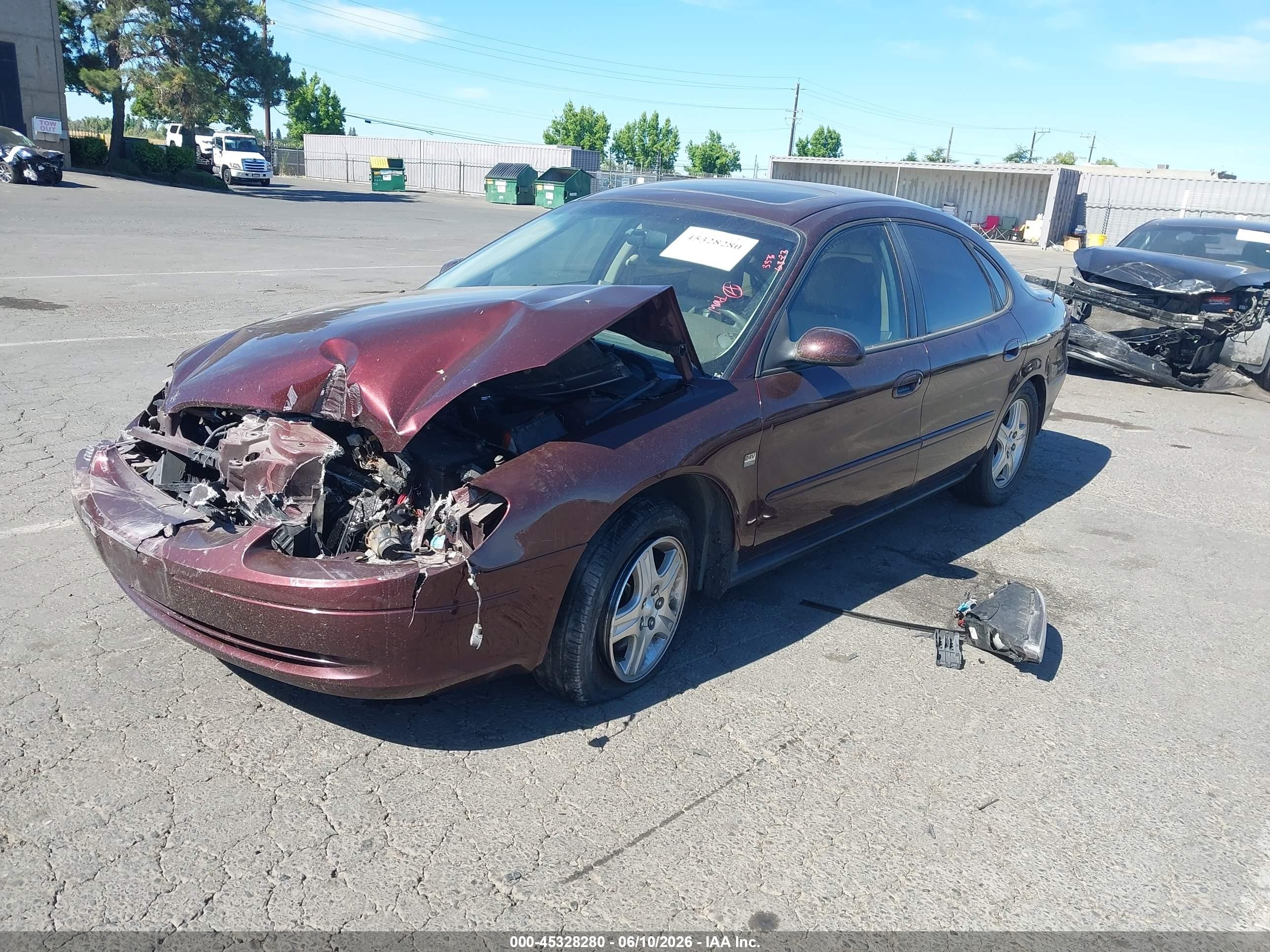 2001 Ford Taurus Sel Red vin: 1FAFP56S01A236869