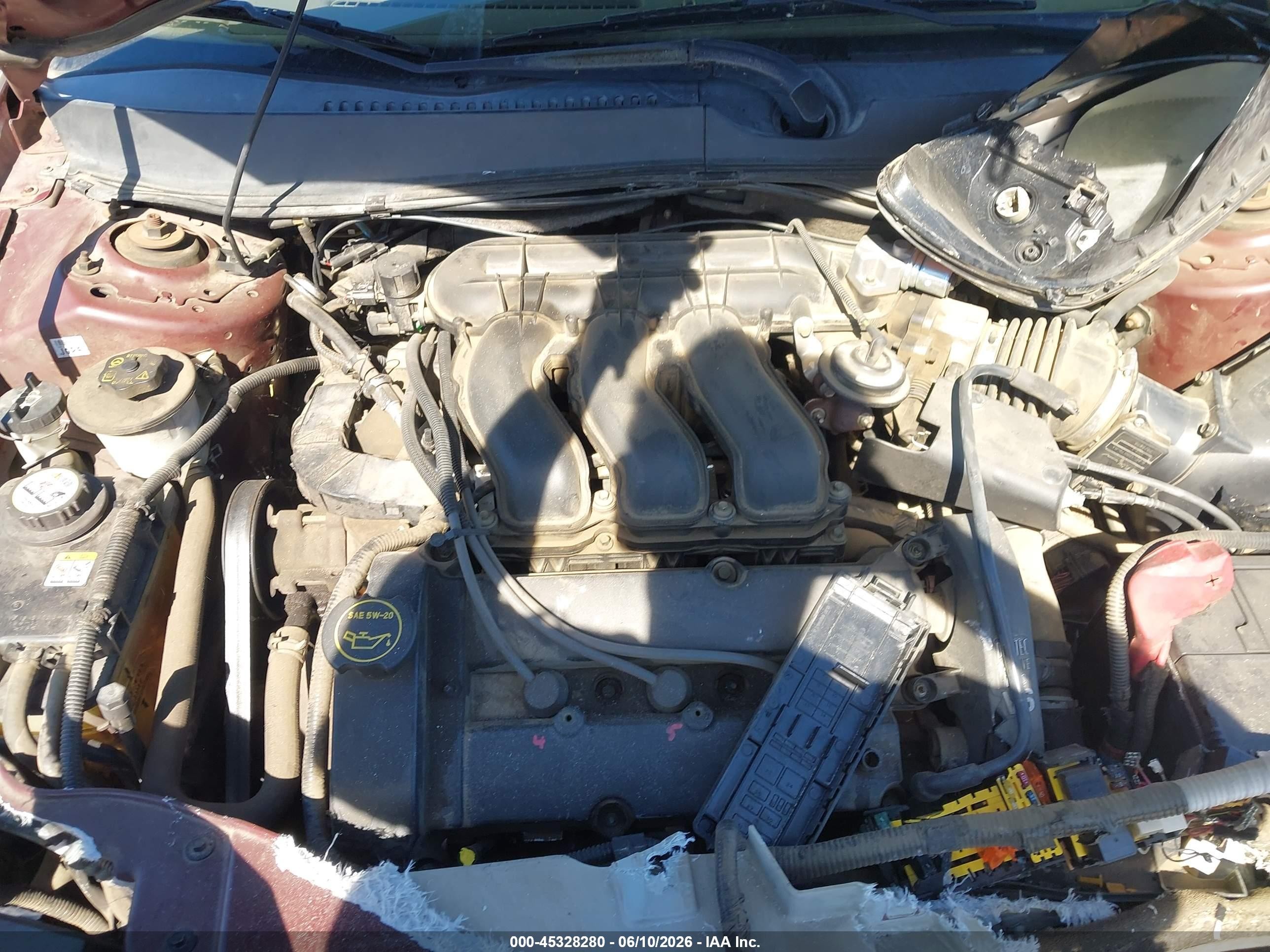 2001 Ford Taurus Sel Red vin: 1FAFP56S01A236869