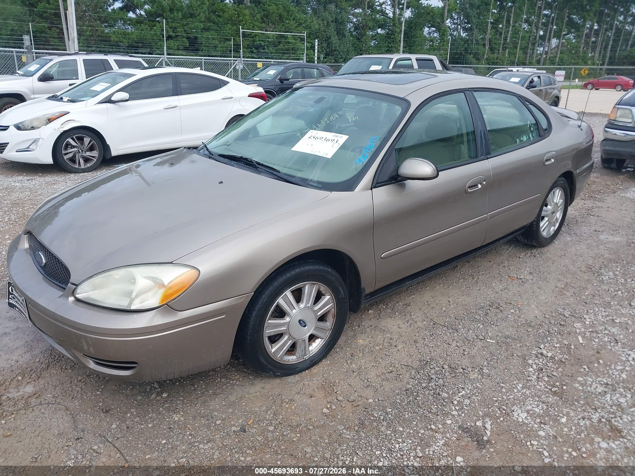 2007 Ford Taurus Sel Beige vin: 1FAFP56U07A118170