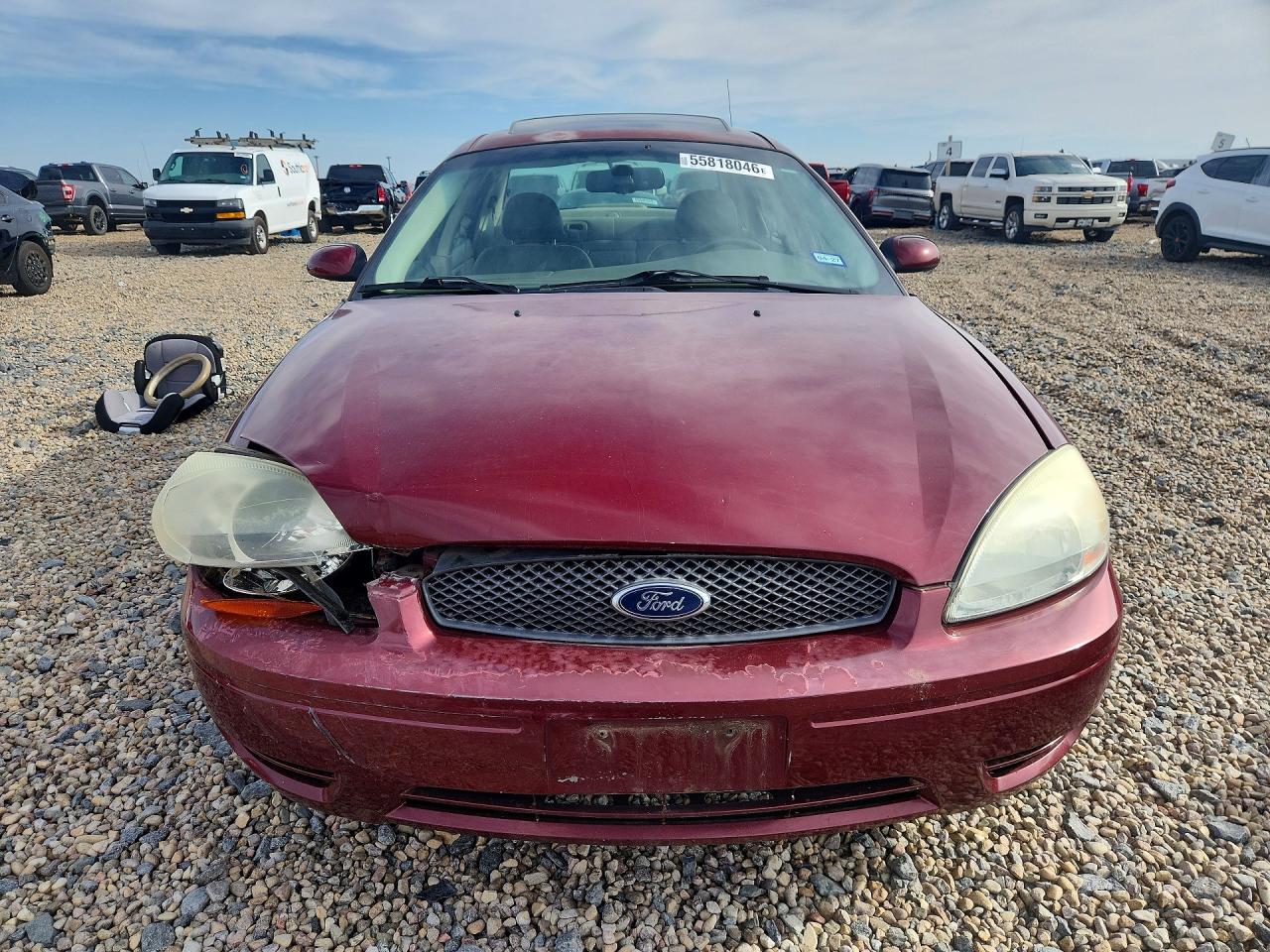 2007 Ford Taurus Sel Maroon vin: 1FAFP56U07A130531