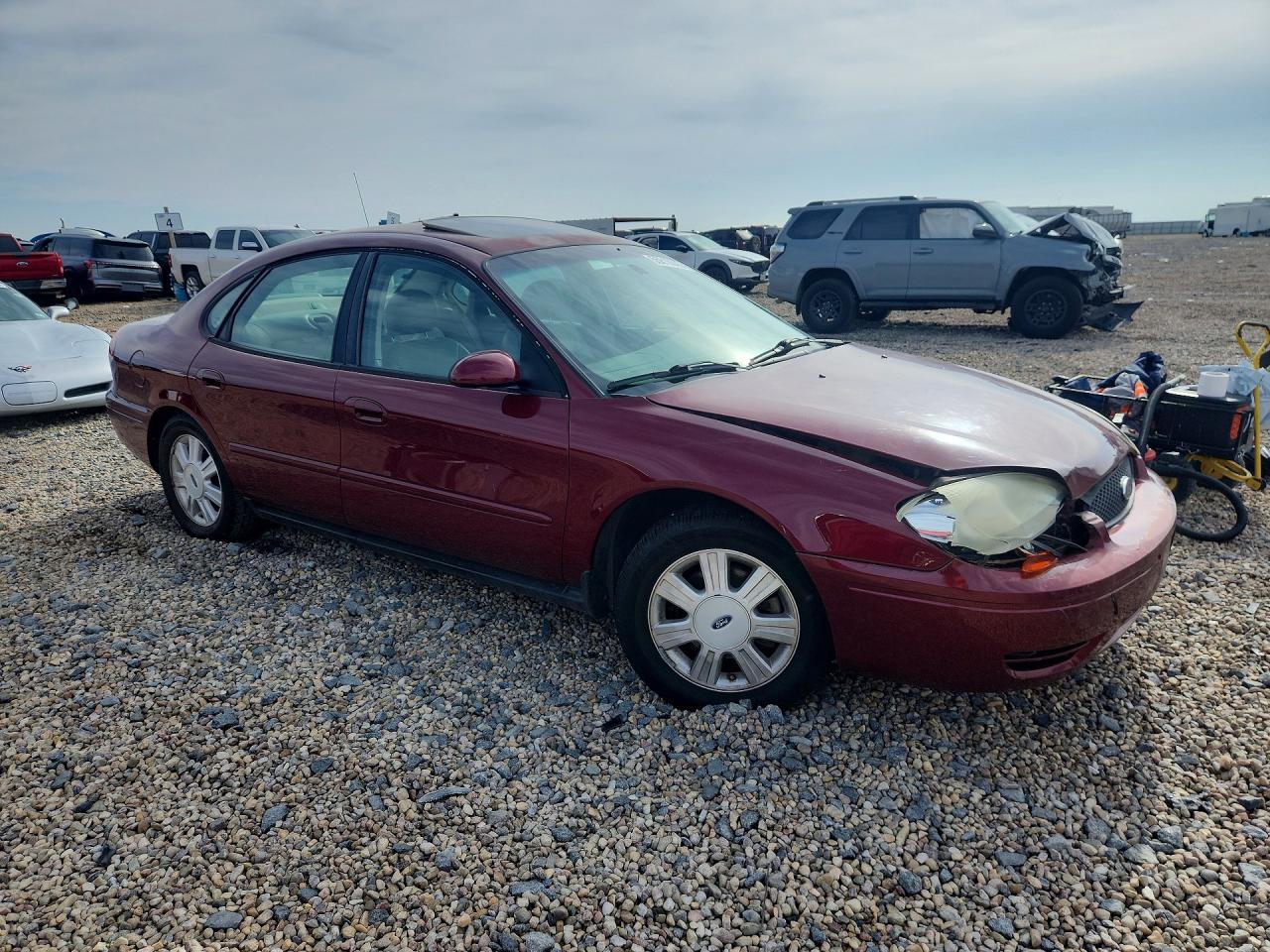 2007 Ford Taurus Sel Maroon vin: 1FAFP56U07A130531