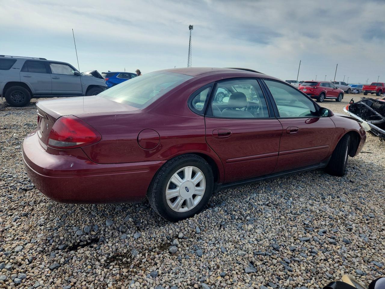 2007 Ford Taurus Sel Maroon vin: 1FAFP56U07A130531