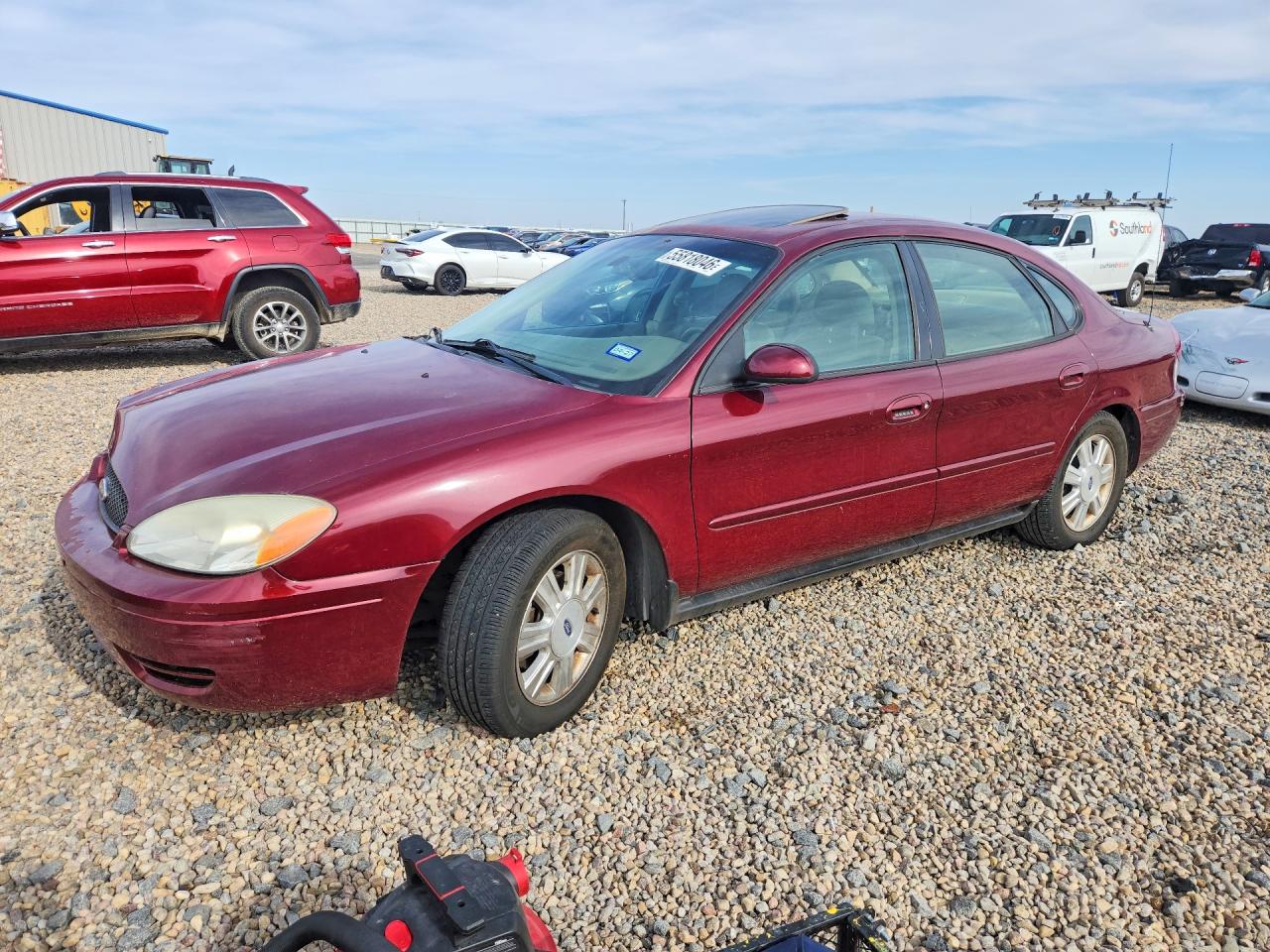 2007 Ford Taurus Sel Maroon vin: 1FAFP56U07A130531