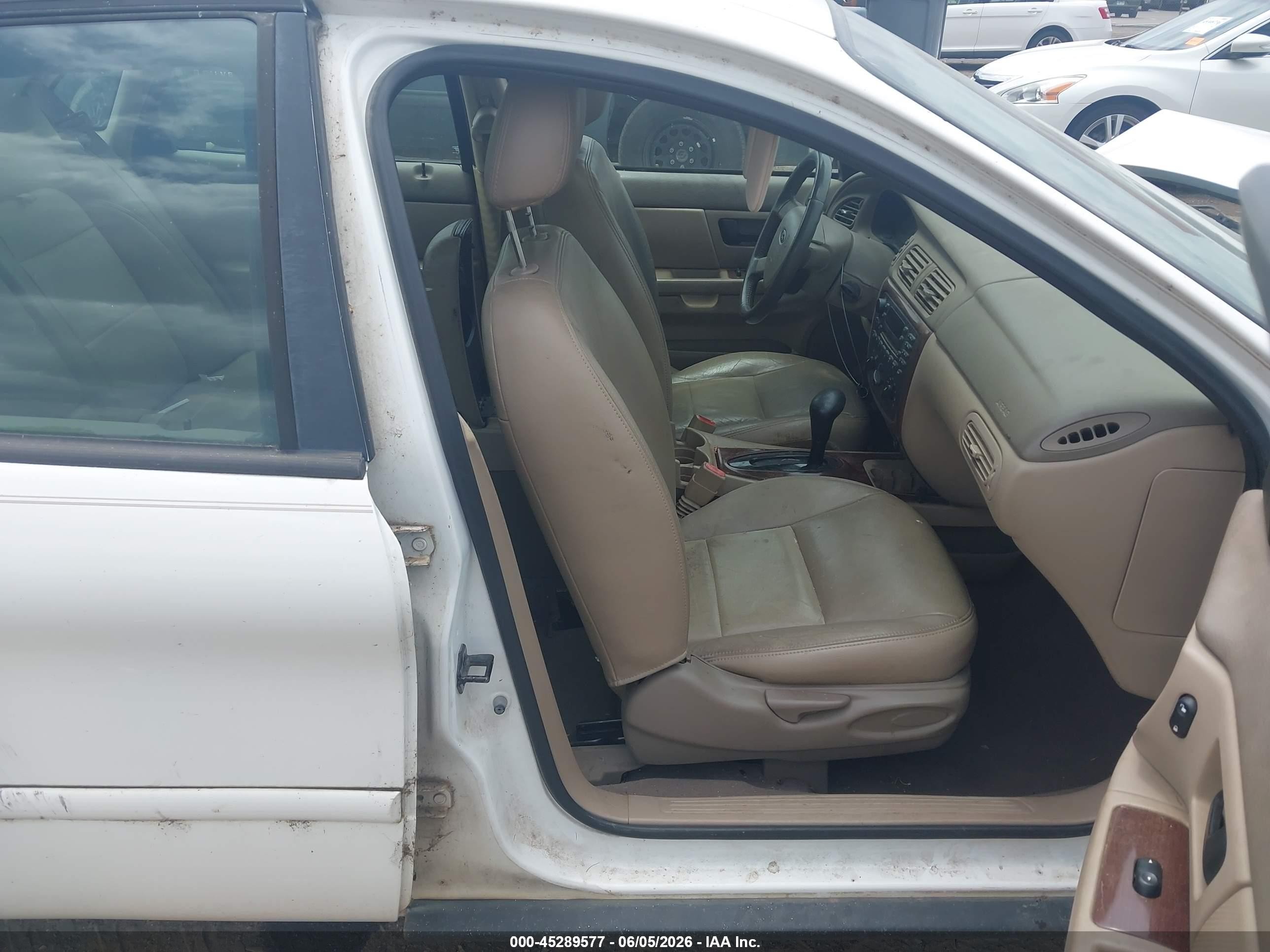 2007 Ford Taurus Sel White vin: 1FAFP56U17A111289