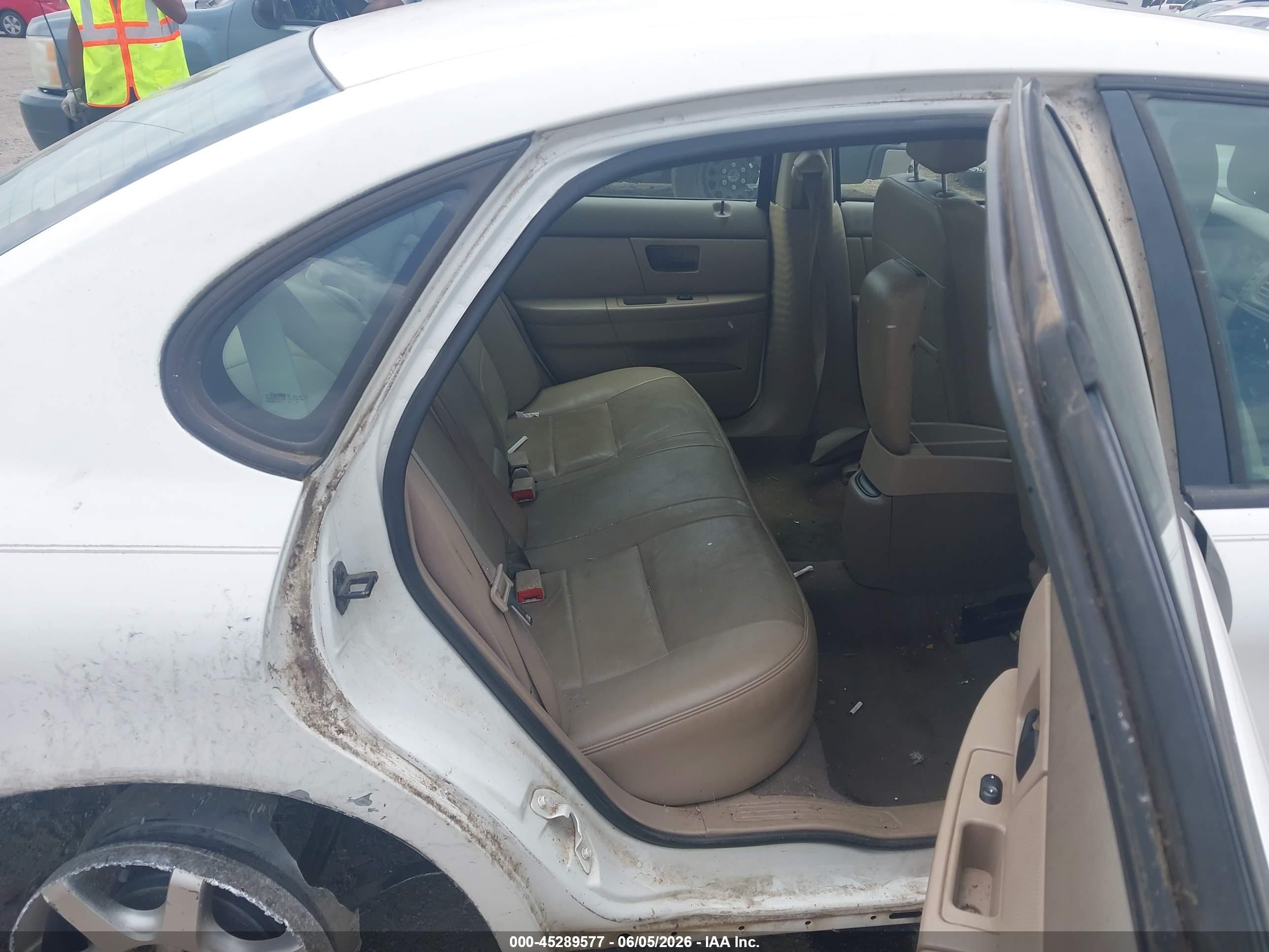 2007 Ford Taurus Sel White vin: 1FAFP56U17A111289