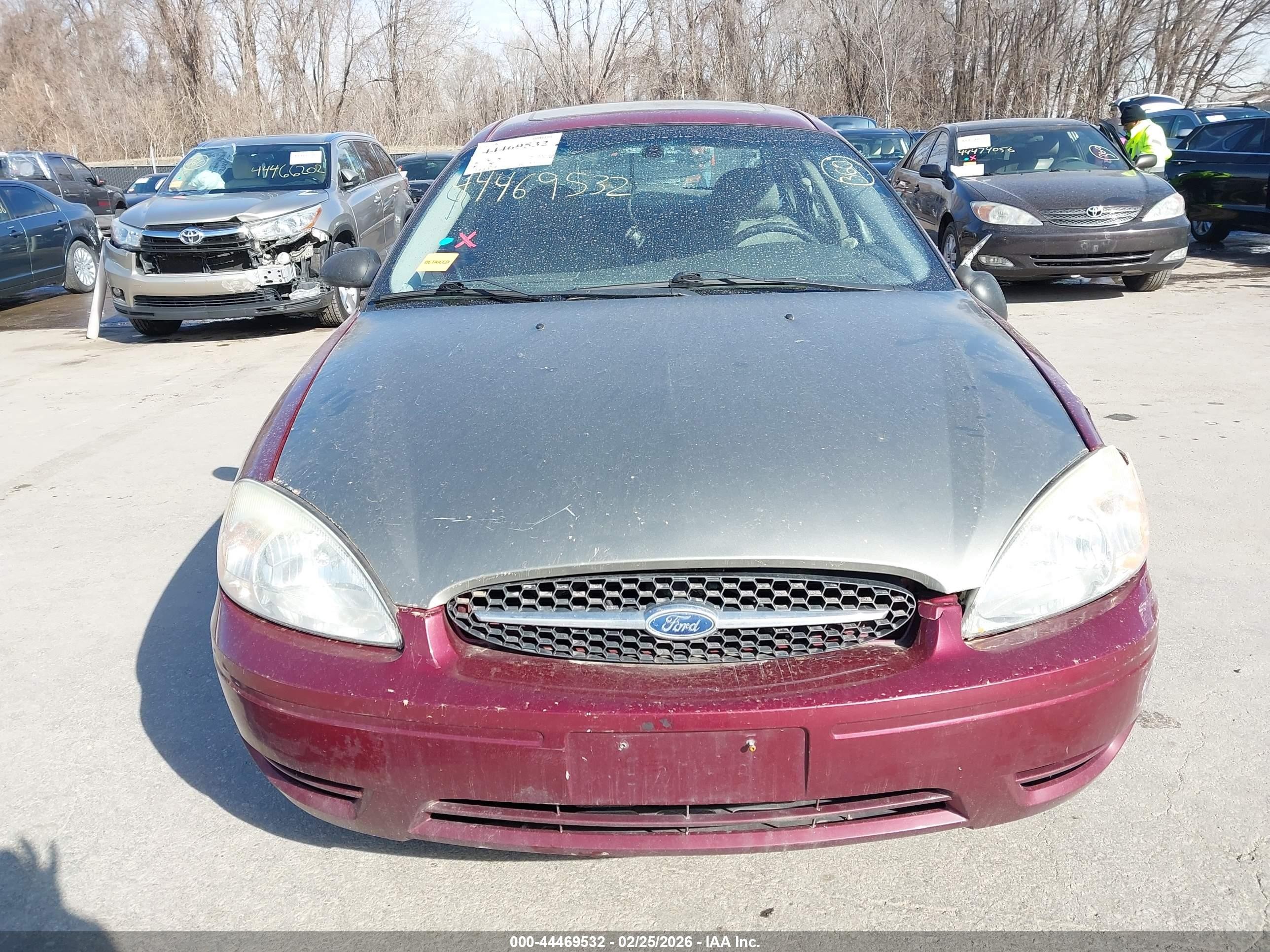 2006 Ford Taurus Sel Темно-бордовый vin: 1FAFP56U26A229561