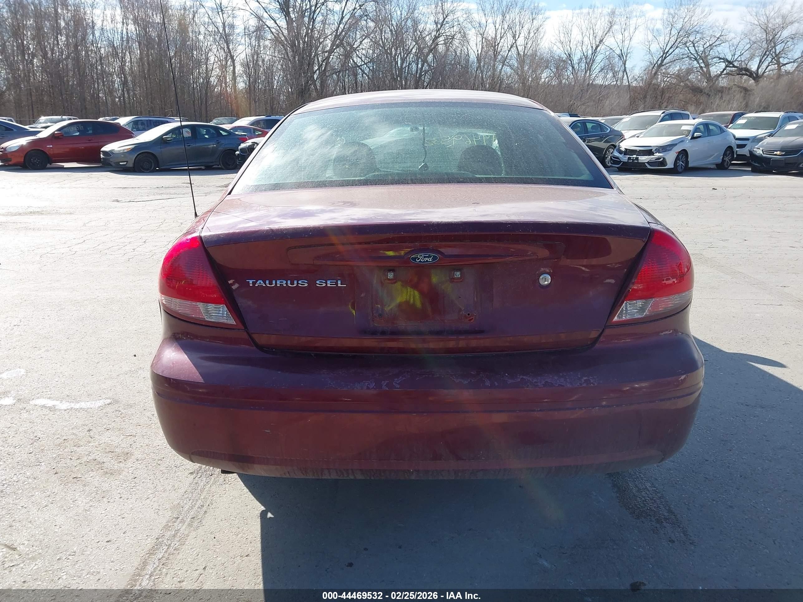 2006 Ford Taurus Sel Темно-бордовый vin: 1FAFP56U26A229561
