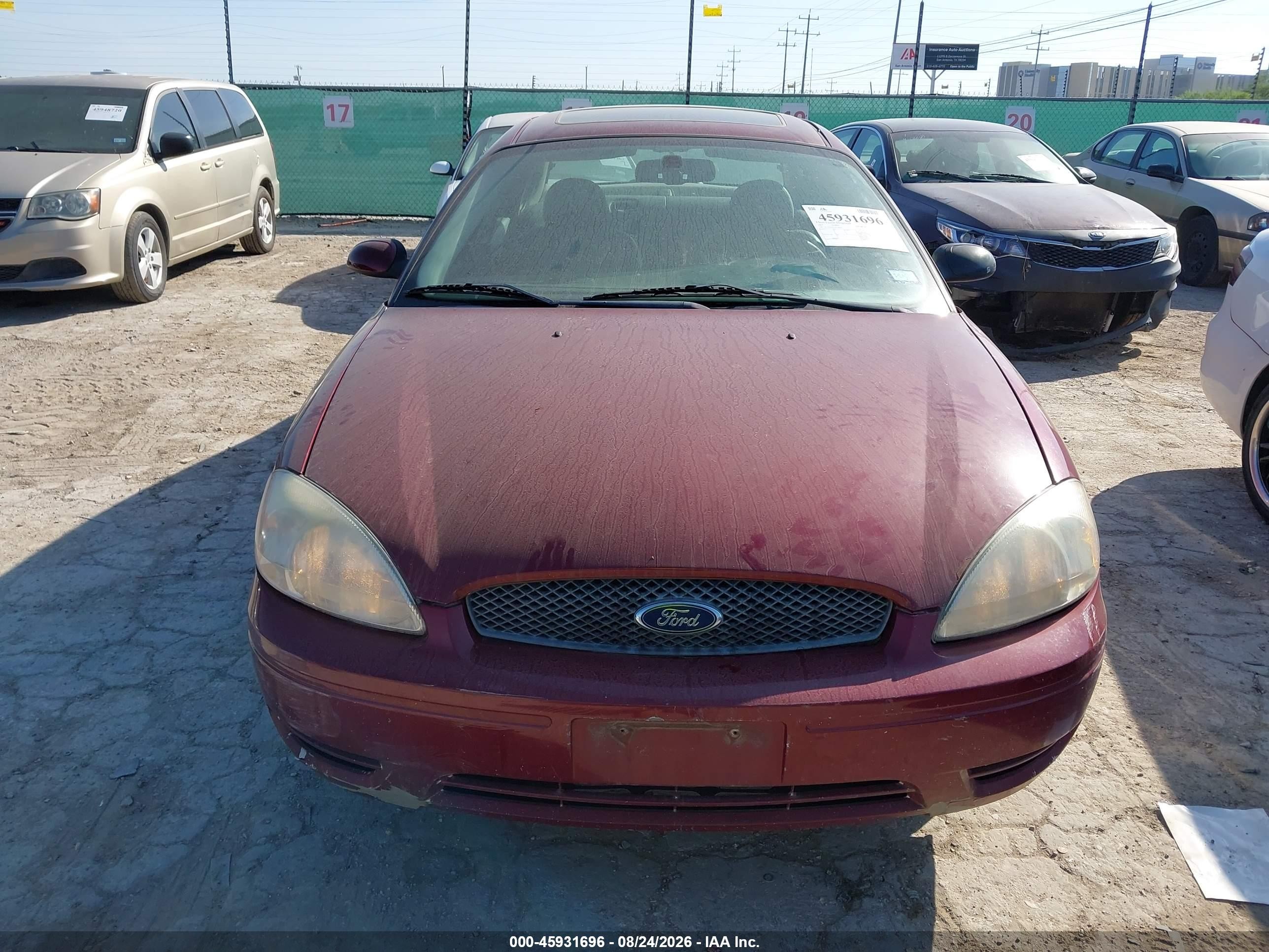 2007 Ford Taurus Sel Maroon vin: 1FAFP56U27A116047