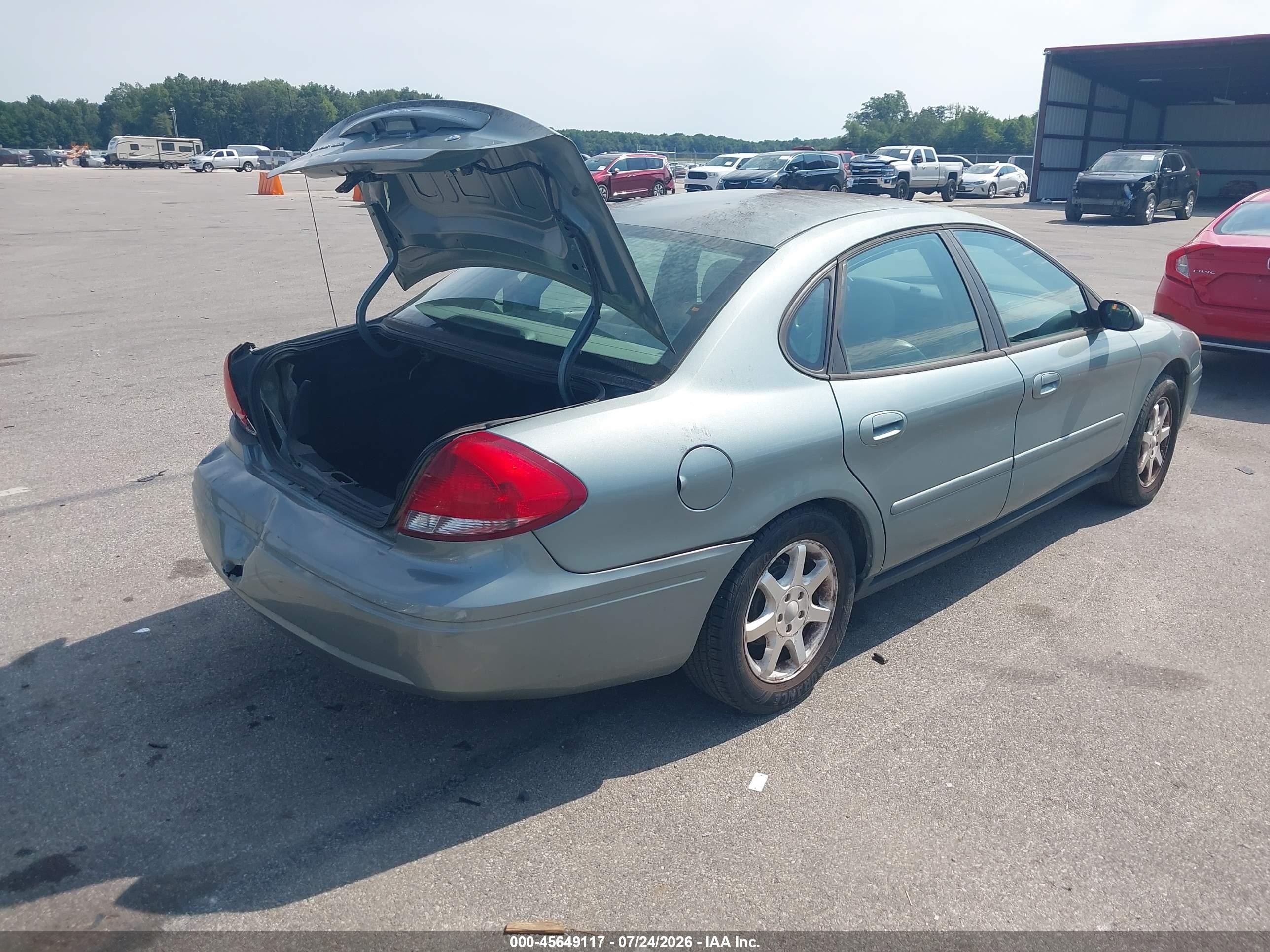2007 Ford Taurus Sel Blue vin: 1FAFP56U27A197230