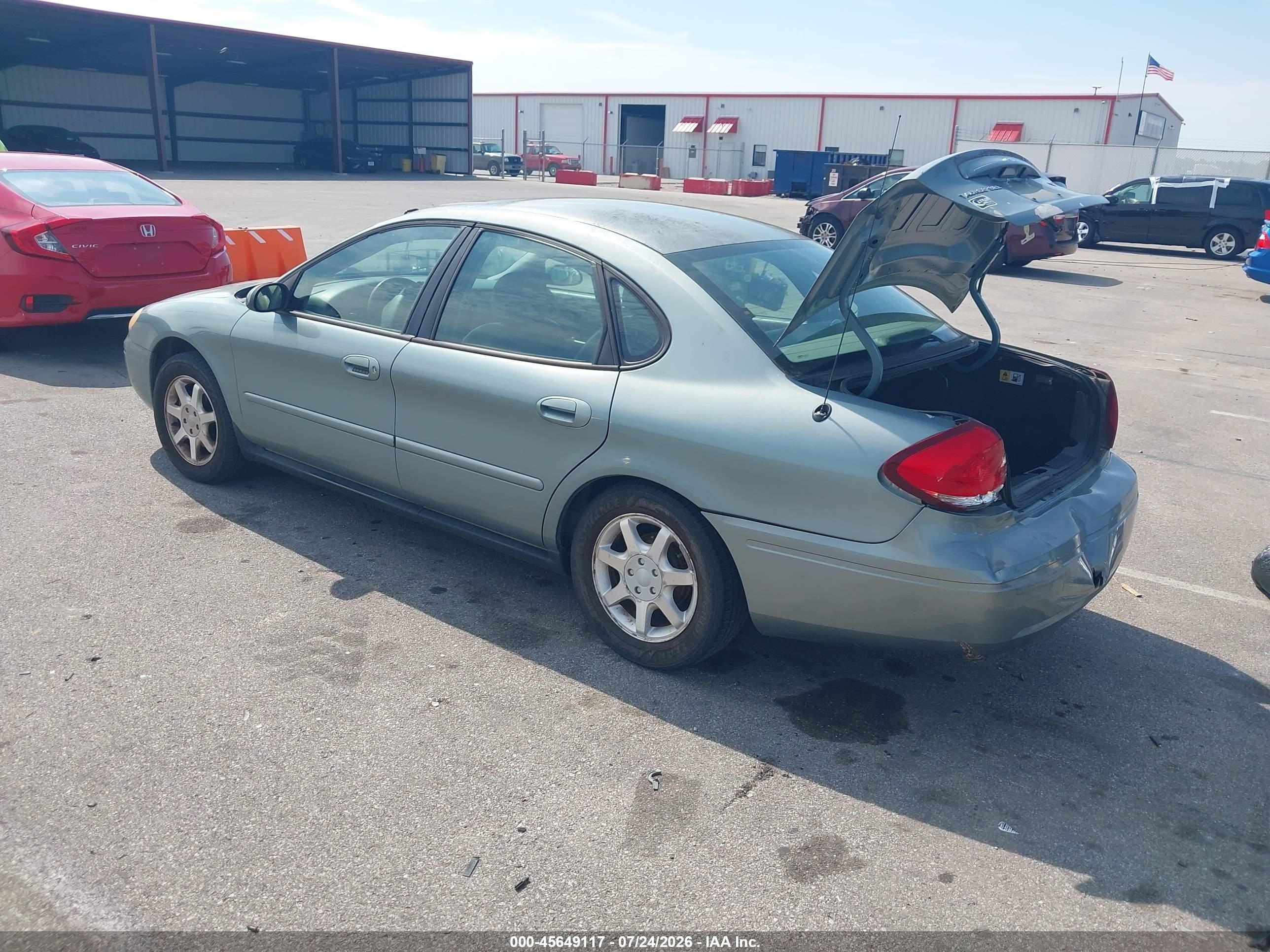 2007 Ford Taurus Sel Blue vin: 1FAFP56U27A197230