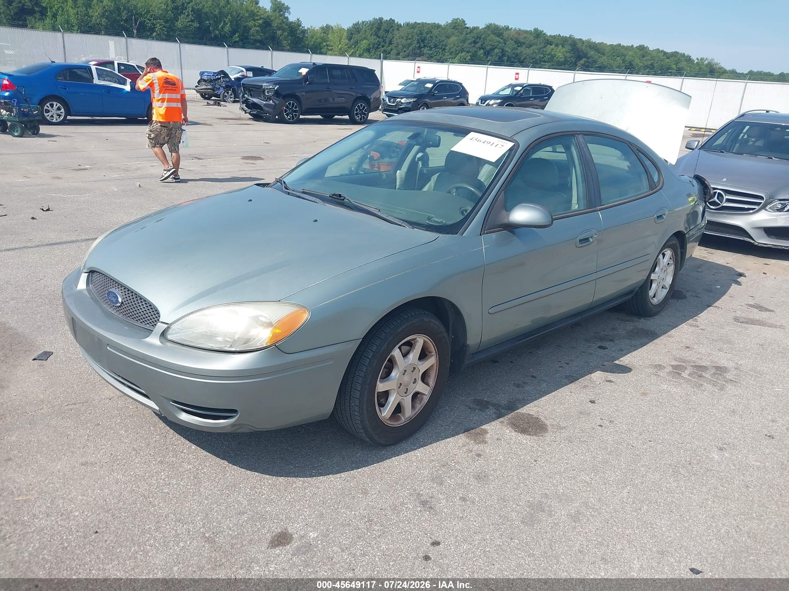 2007 Ford Taurus Sel Blue vin: 1FAFP56U27A197230