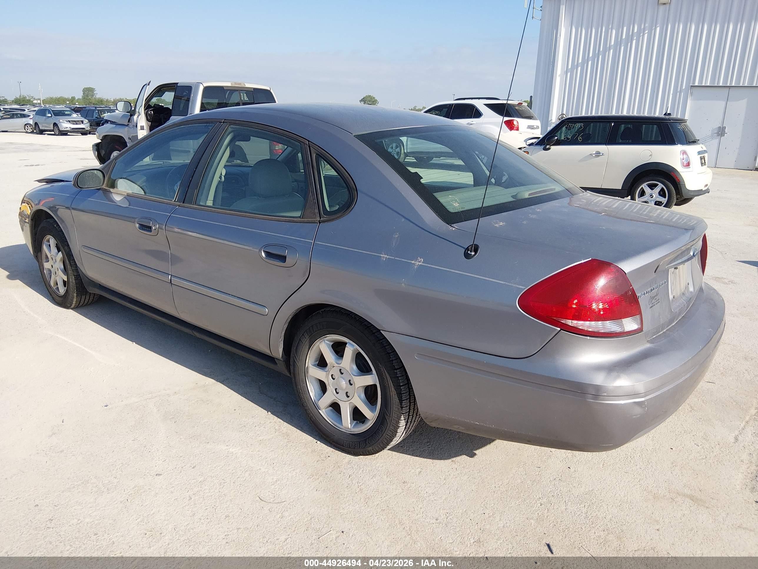 2007 Ford Taurus Sel Gray vin: 1FAFP56U27A199754