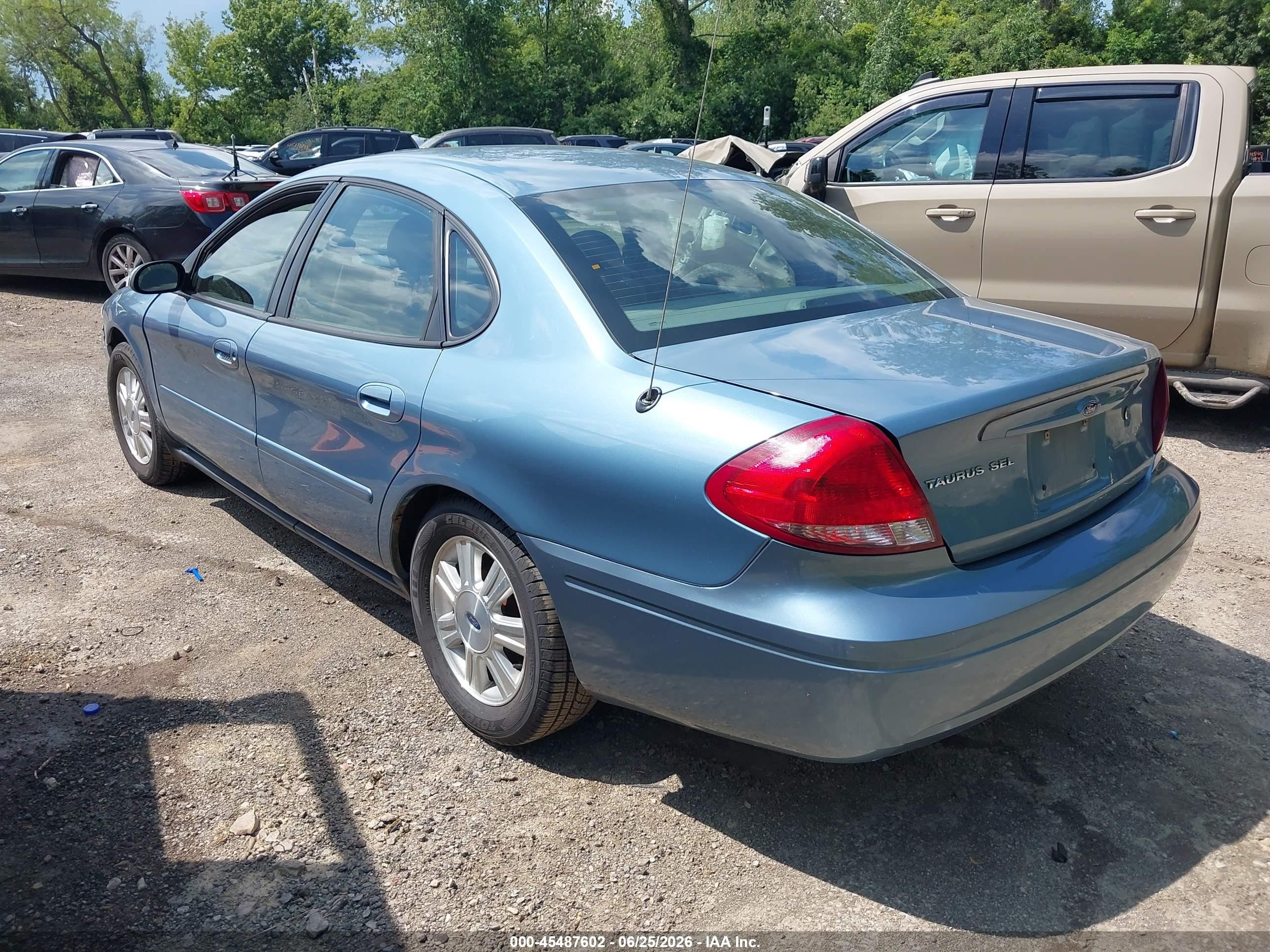 2007 Ford Taurus Sel Blue vin: 1FAFP56U37A147856