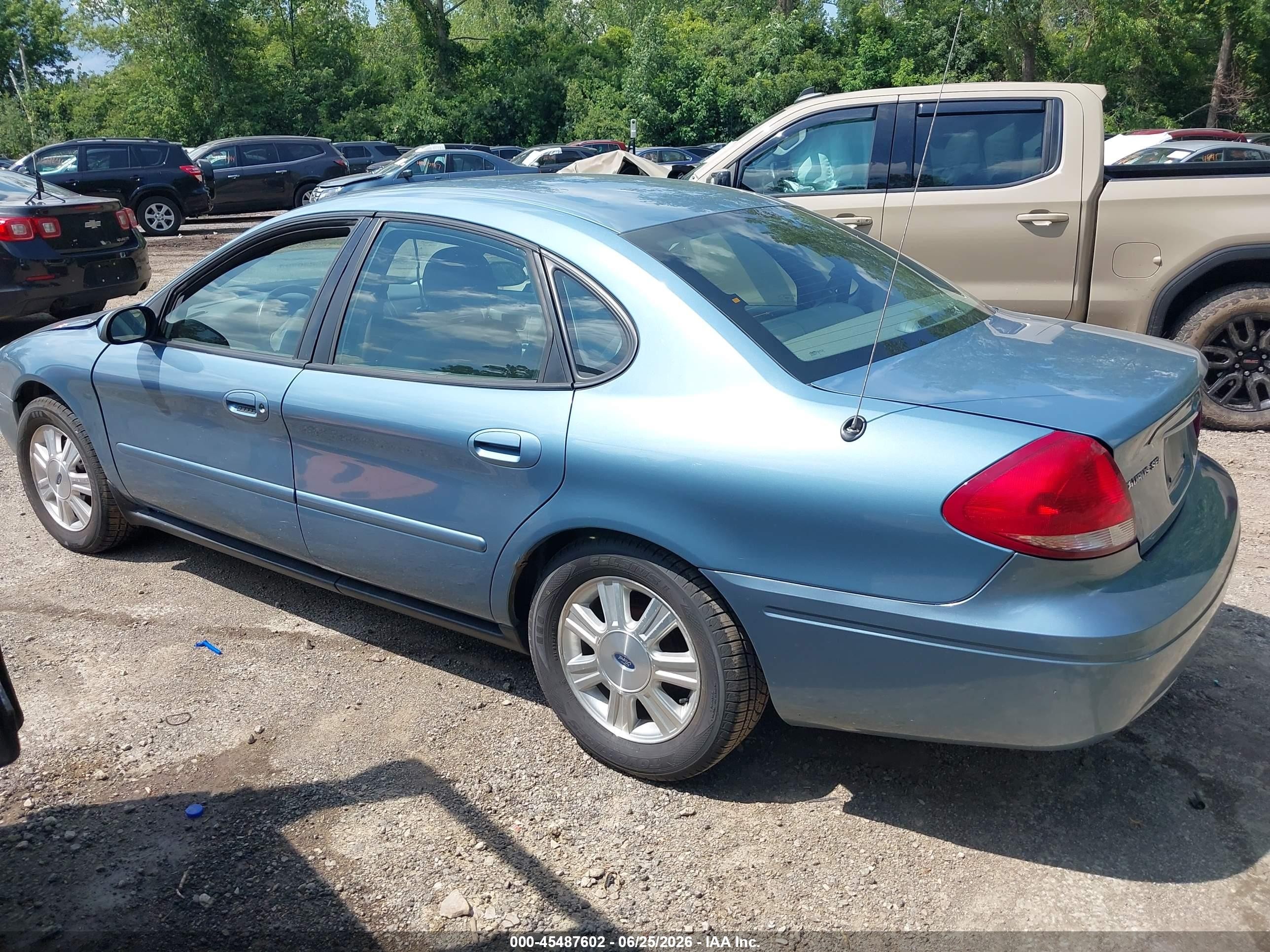 2007 Ford Taurus Sel Blue vin: 1FAFP56U37A147856