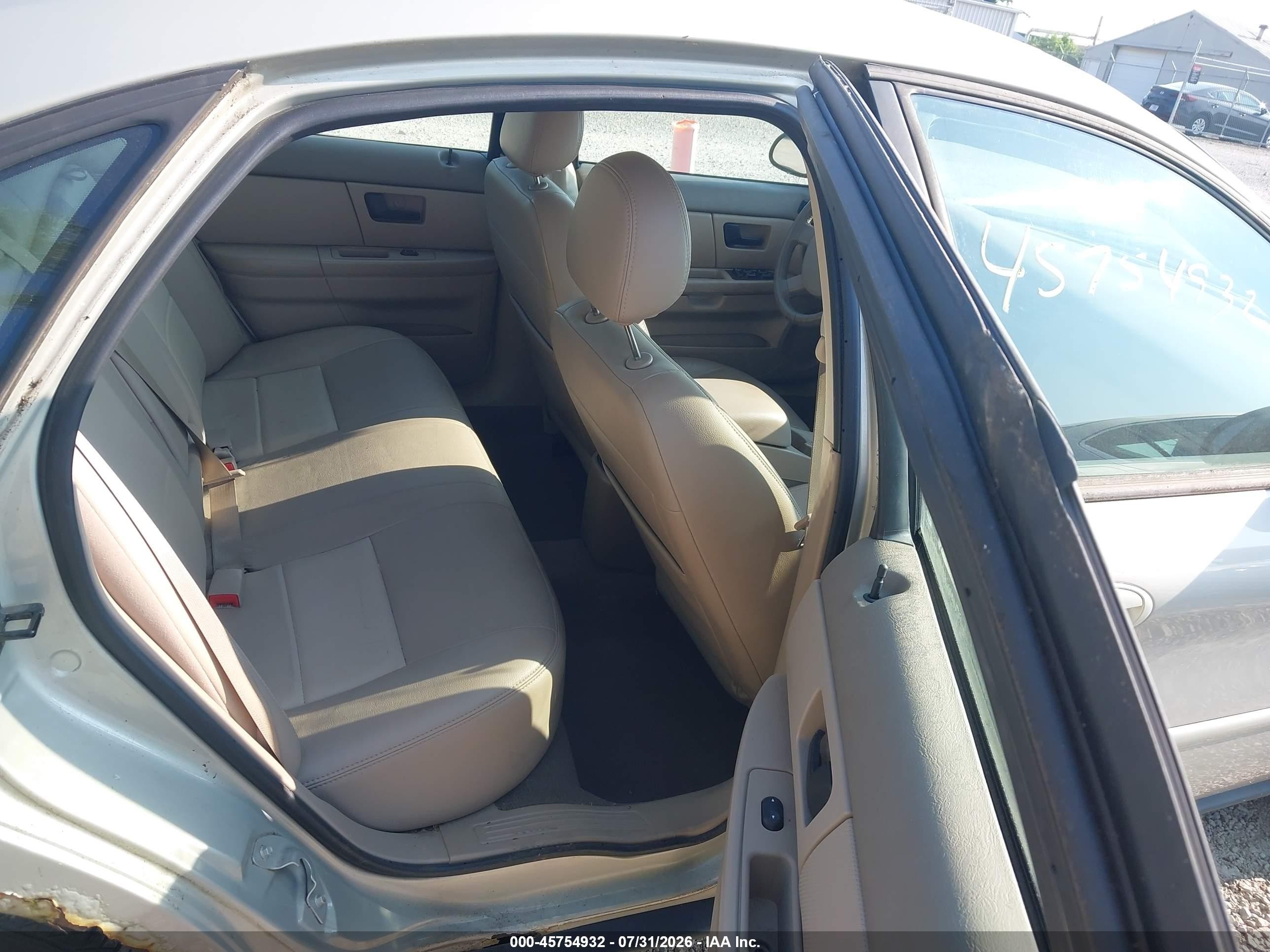 2007 Ford Taurus Sel Beige vin: 1FAFP56U37A149736