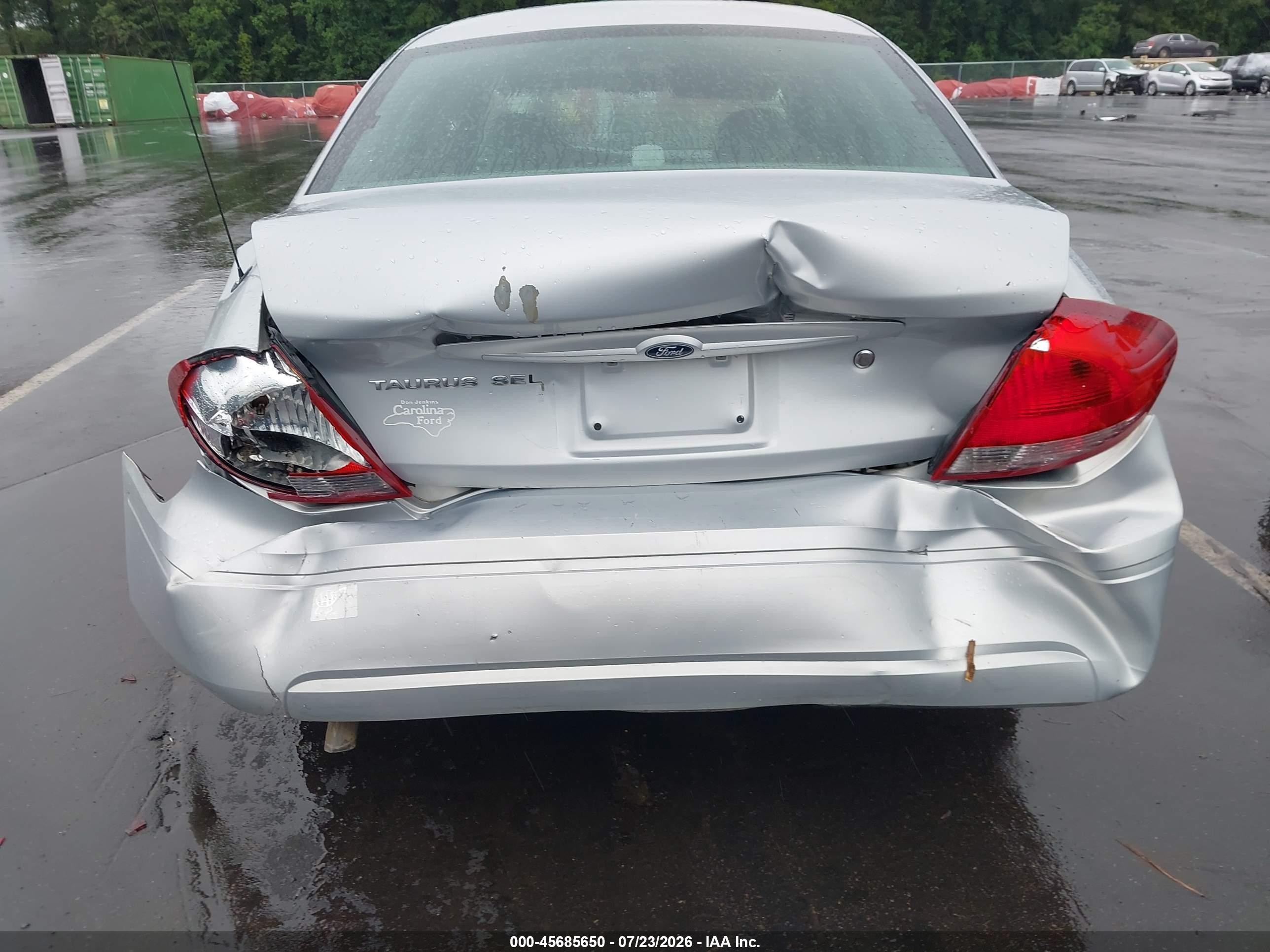 2007 Ford Taurus Sel Silver vin: 1FAFP56U37A153155