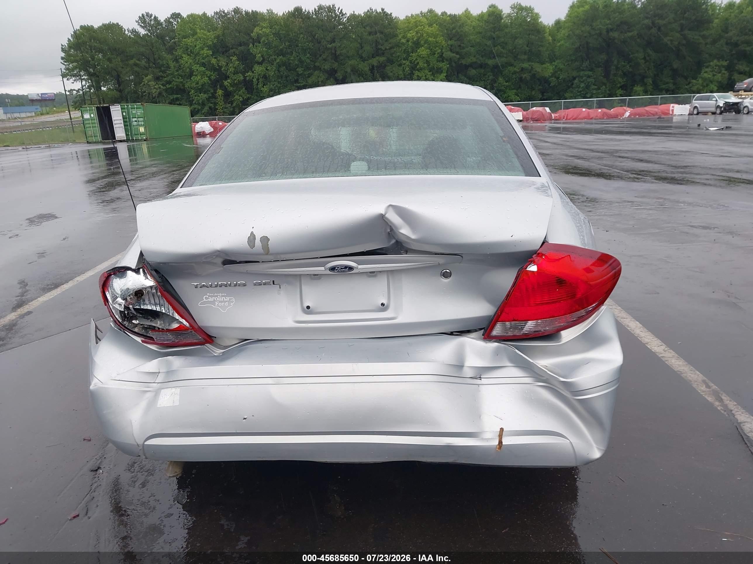 2007 Ford Taurus Sel Silver vin: 1FAFP56U37A153155