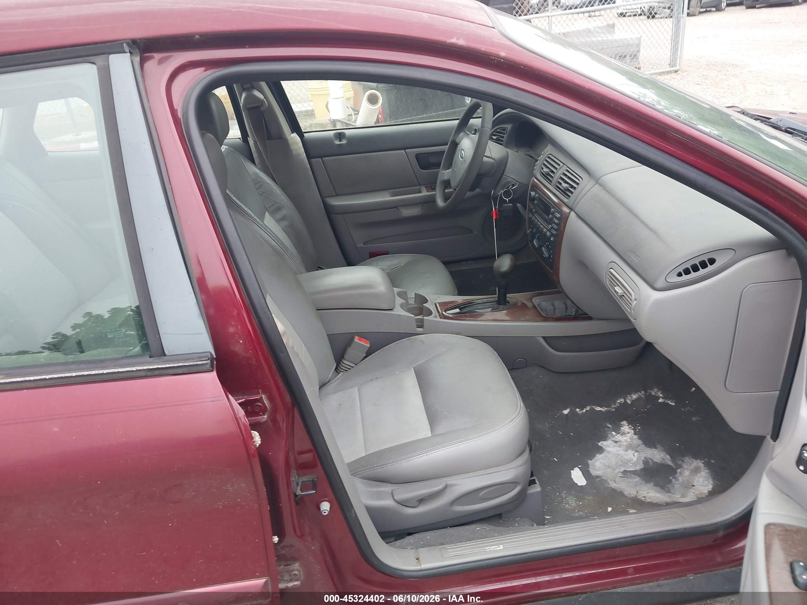 2006 Ford Taurus Sel Red vin: 1FAFP56U46A173235