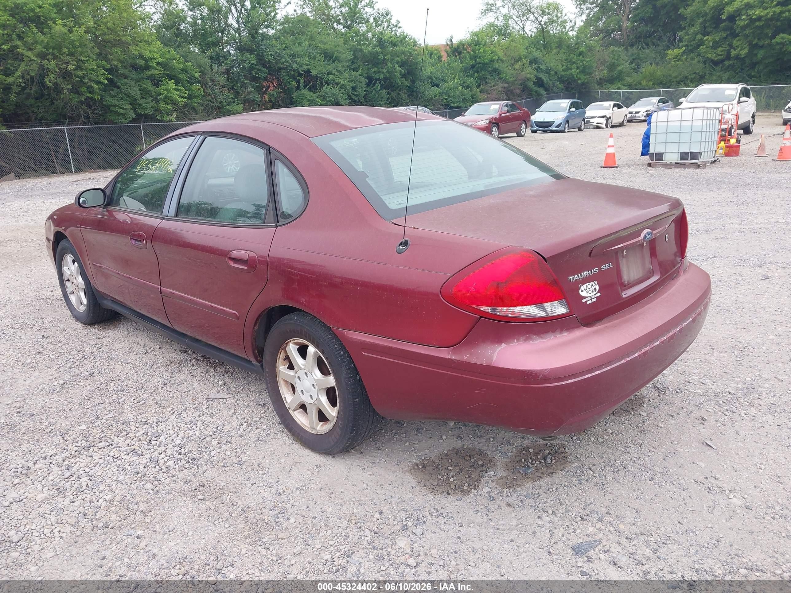 2006 Ford Taurus Sel Red vin: 1FAFP56U46A173235