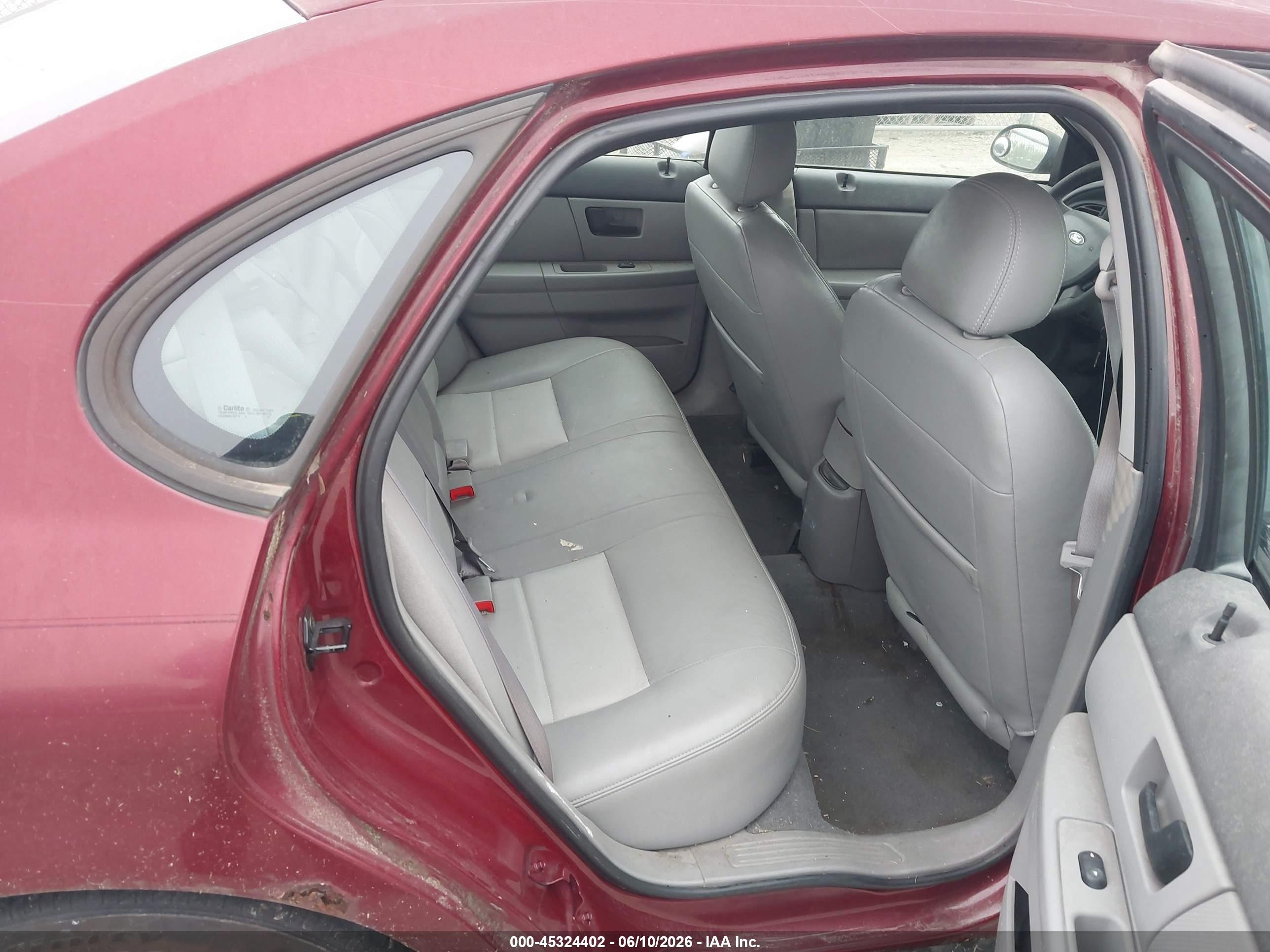 2006 Ford Taurus Sel Red vin: 1FAFP56U46A173235