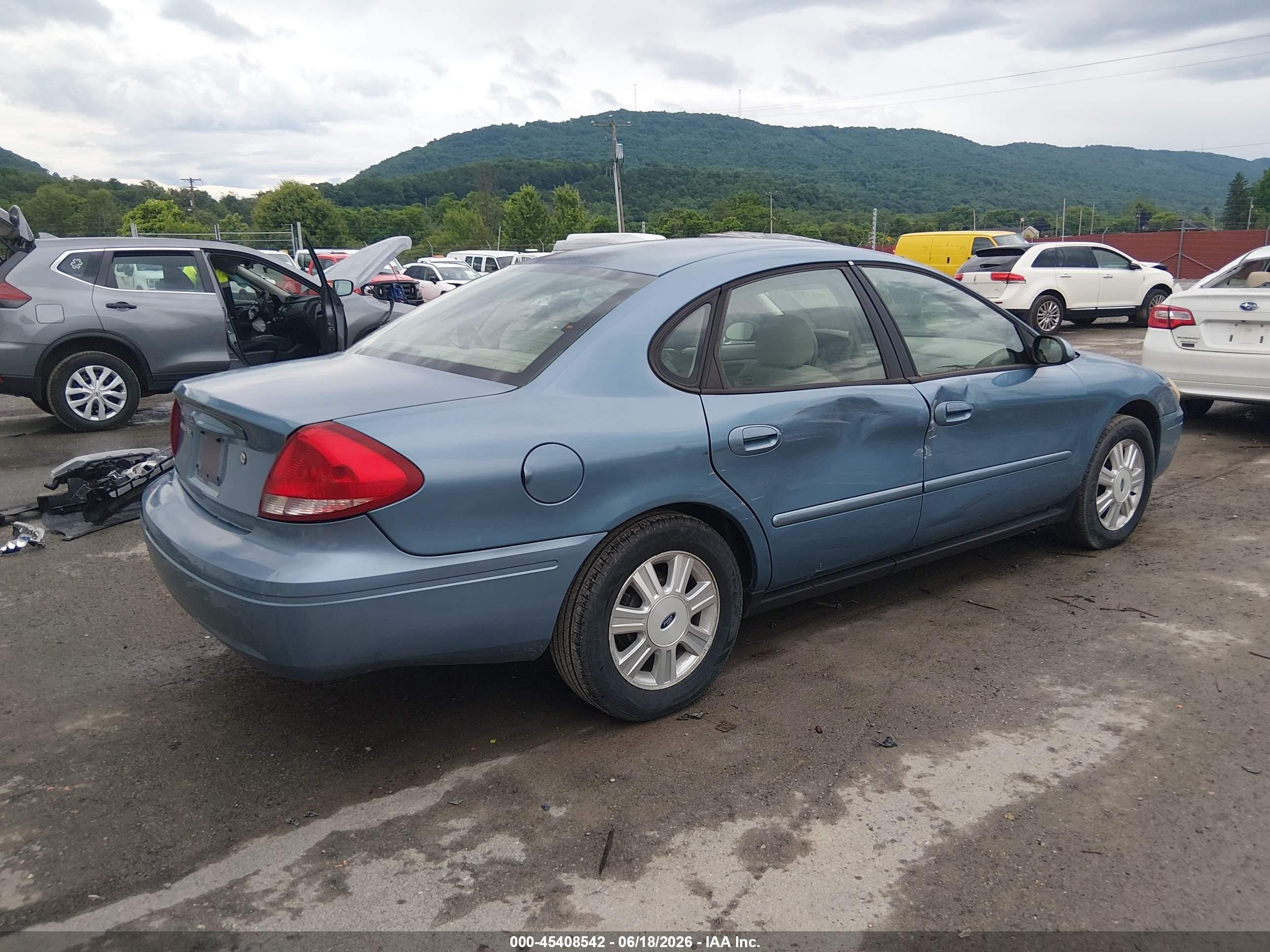 2007 Ford Taurus Sel Light Blue vin: 1FAFP56U77A195196