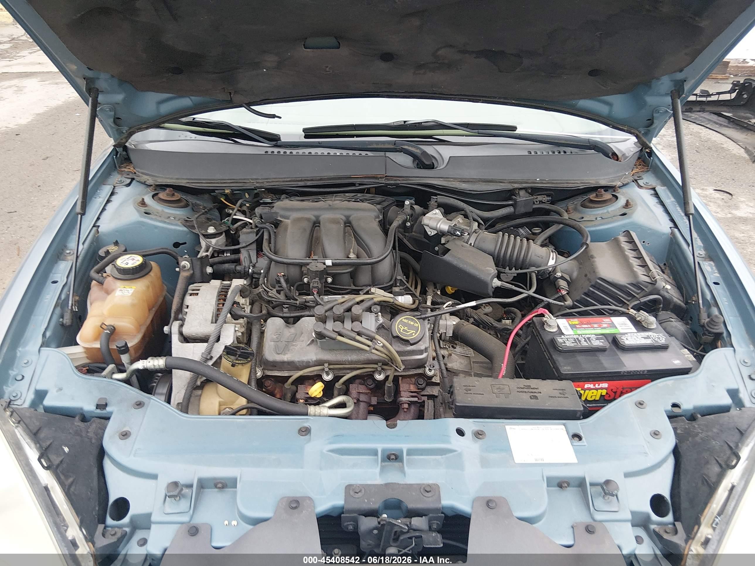 2007 Ford Taurus Sel Light Blue vin: 1FAFP56U77A195196