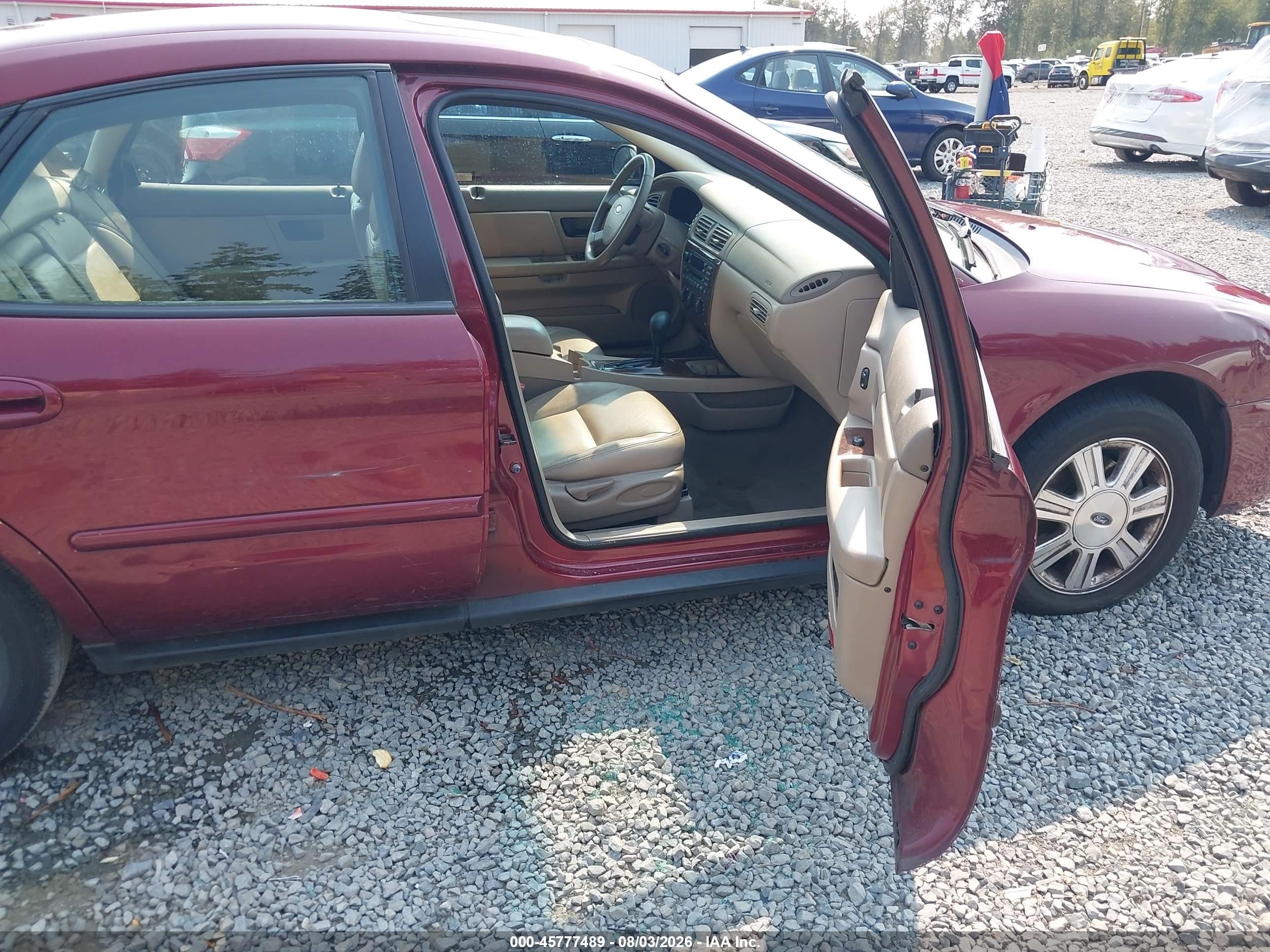 2007 Ford Taurus Sel Red vin: 1FAFP56U87A141048