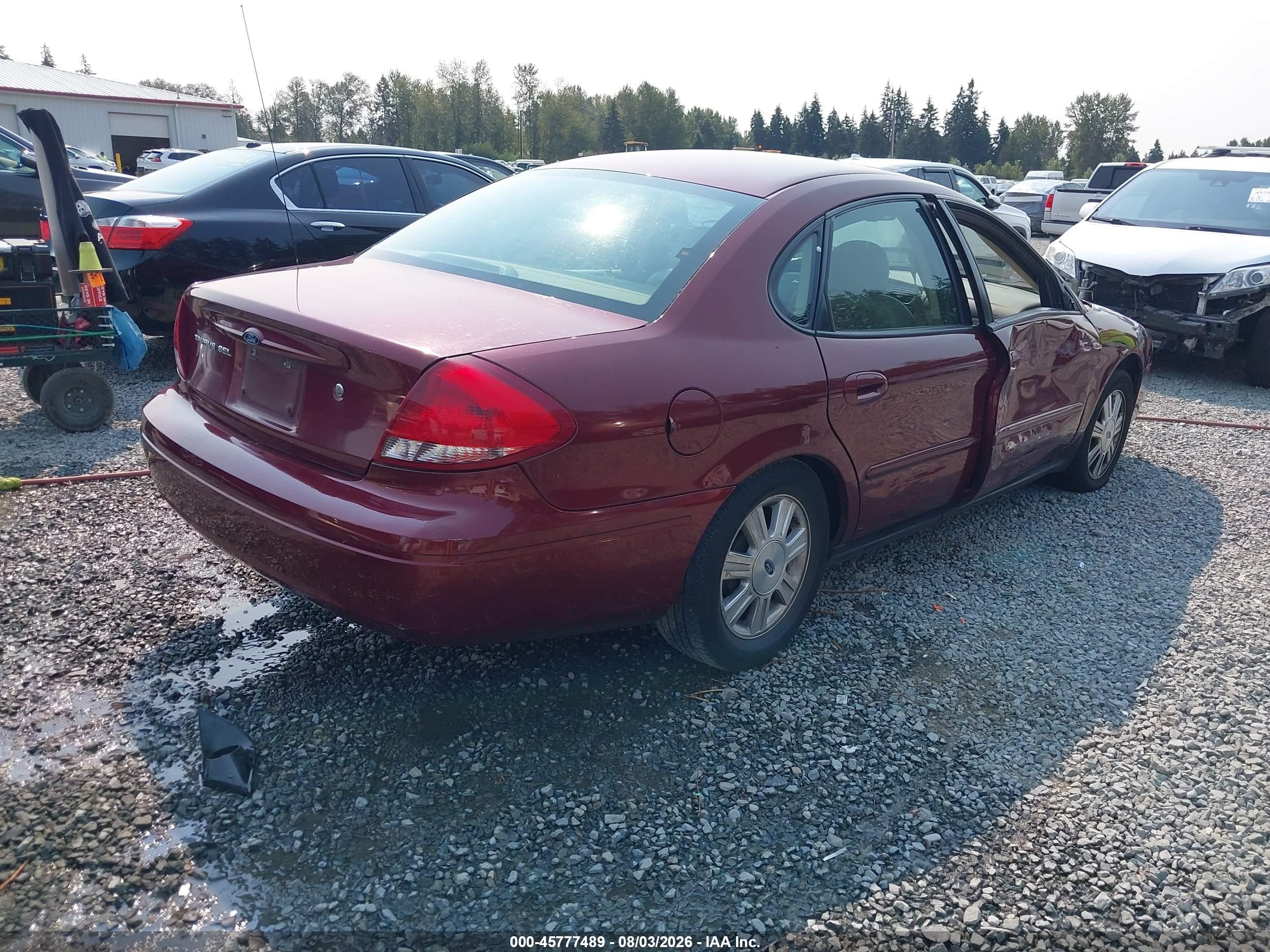 2007 Ford Taurus Sel Red vin: 1FAFP56U87A141048
