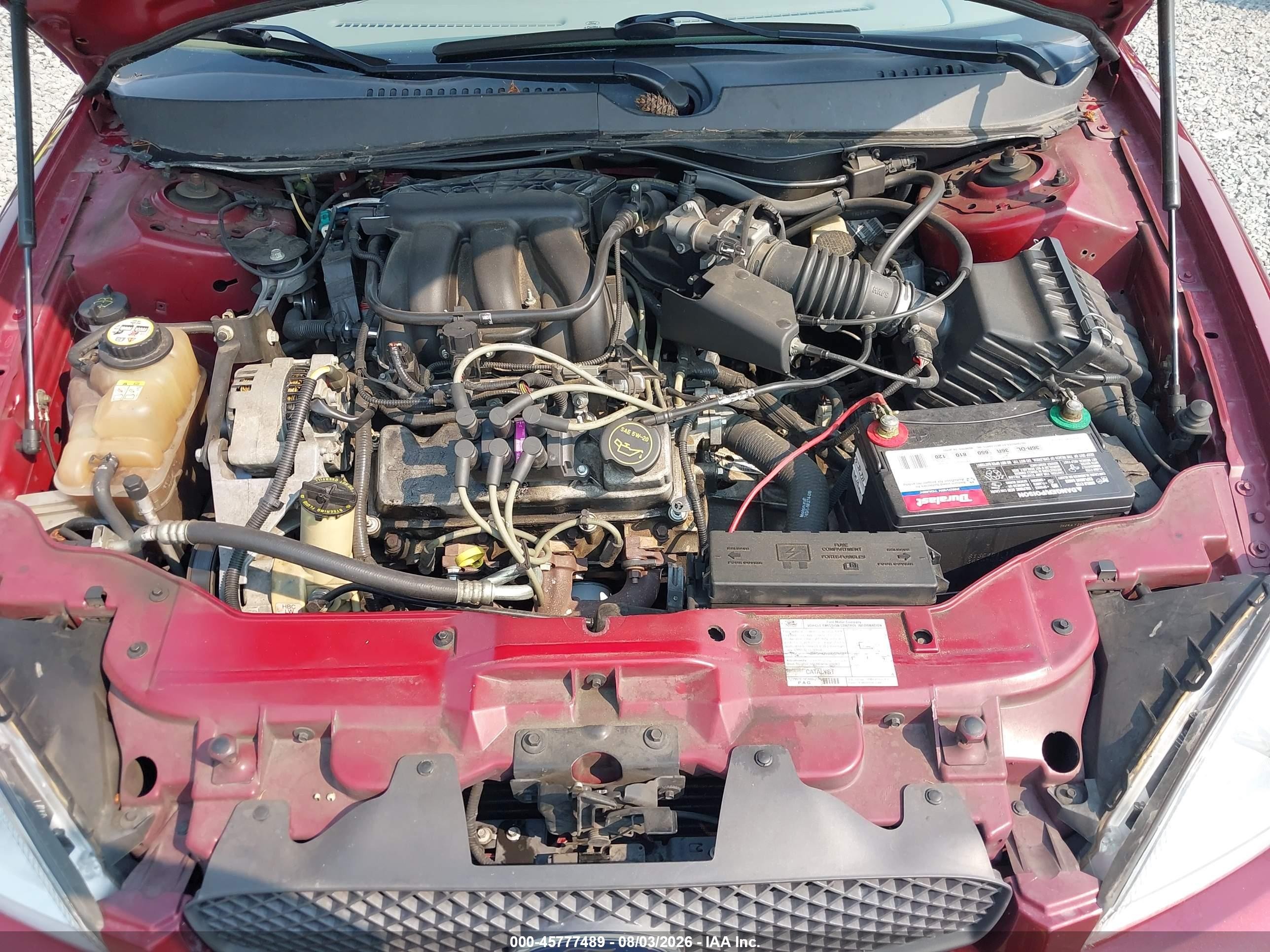 2007 Ford Taurus Sel Red vin: 1FAFP56U87A141048