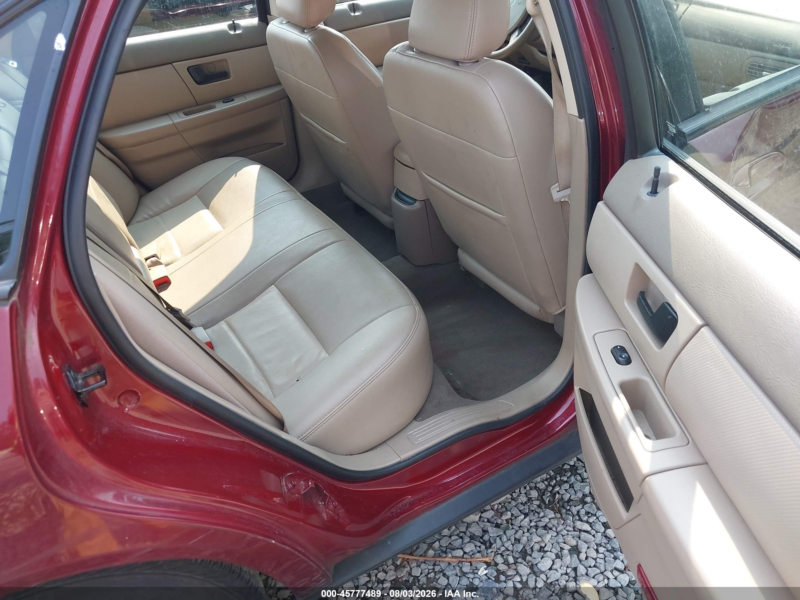 2007 Ford Taurus Sel Red vin: 1FAFP56U87A141048
